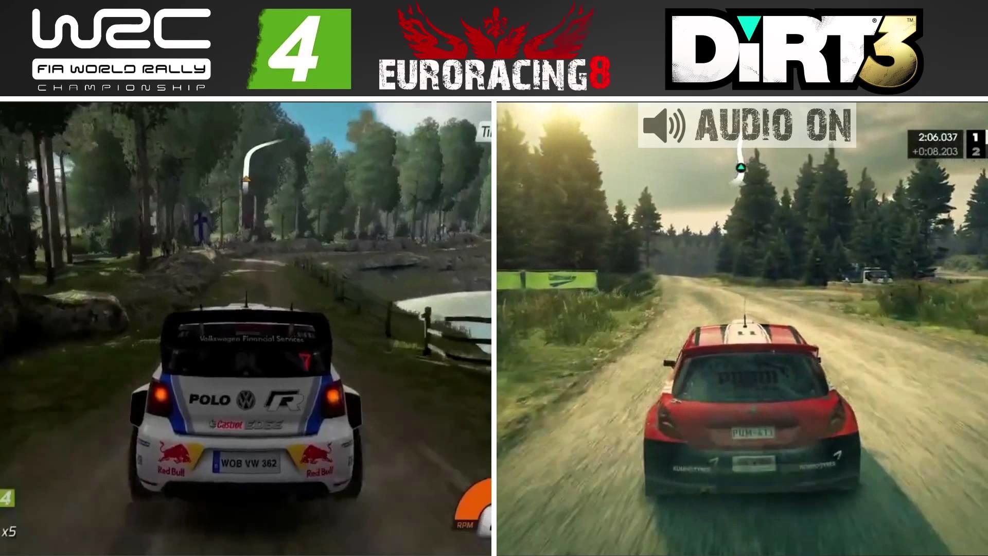 1920x1080 WRC 4 Vs DiRT 3 | Finland Rally Stage | Graphics & Sound Comparison  [HD][PC] - YouTube
