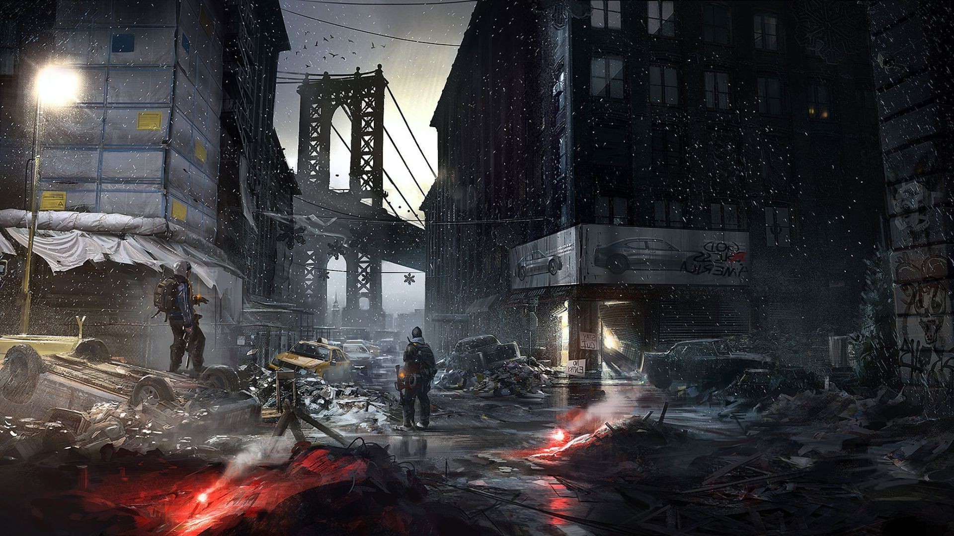 1920x1080 Tom Clancys, Tom Clancys The Division, Video Games, Concept Art,  Apocalyptic, Manhattan Wallpapers HD / Desktop and Mobile Backgrounds