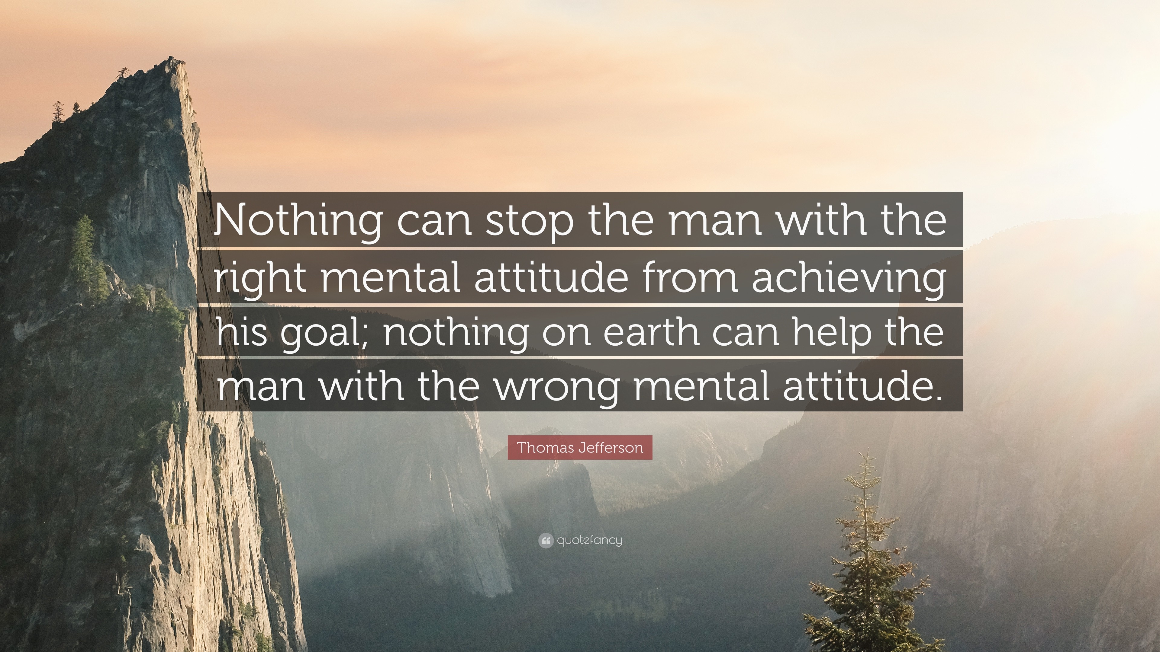 3840x2160 Thomas Jefferson Quote: “Nothing can stop the man with the right mental  attitude from