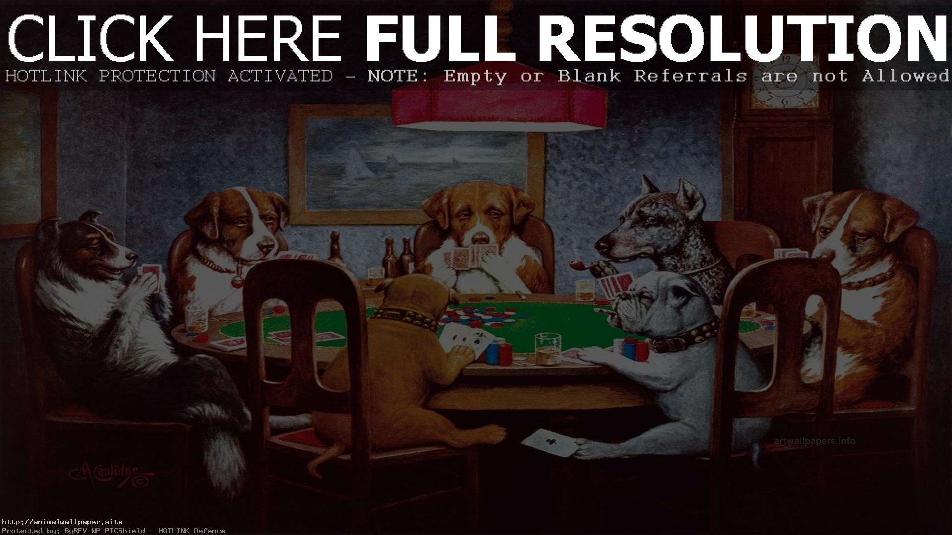 1920x1080 The Best Poker Dogs Wallpaper
