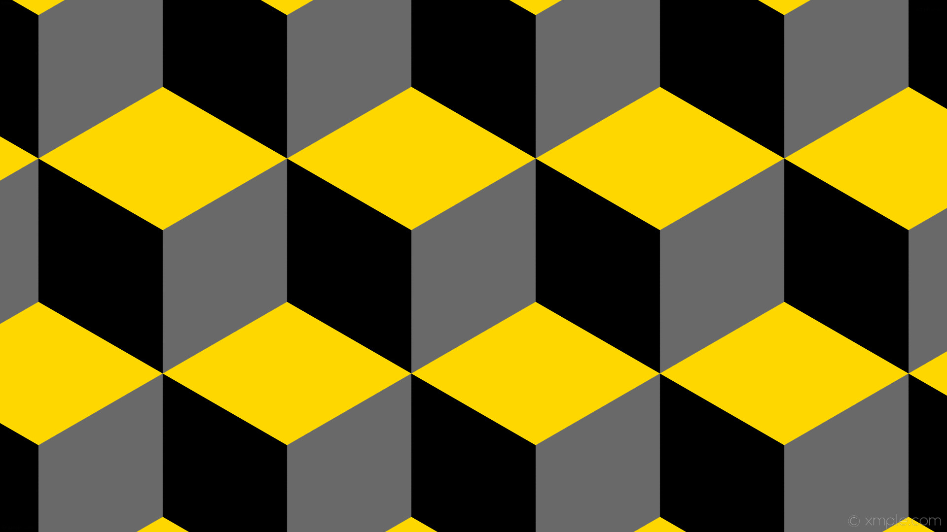 1920x1080 wallpaper black 3d cubes grey yellow dim gray gold #696969 #ffd700 #000000  60