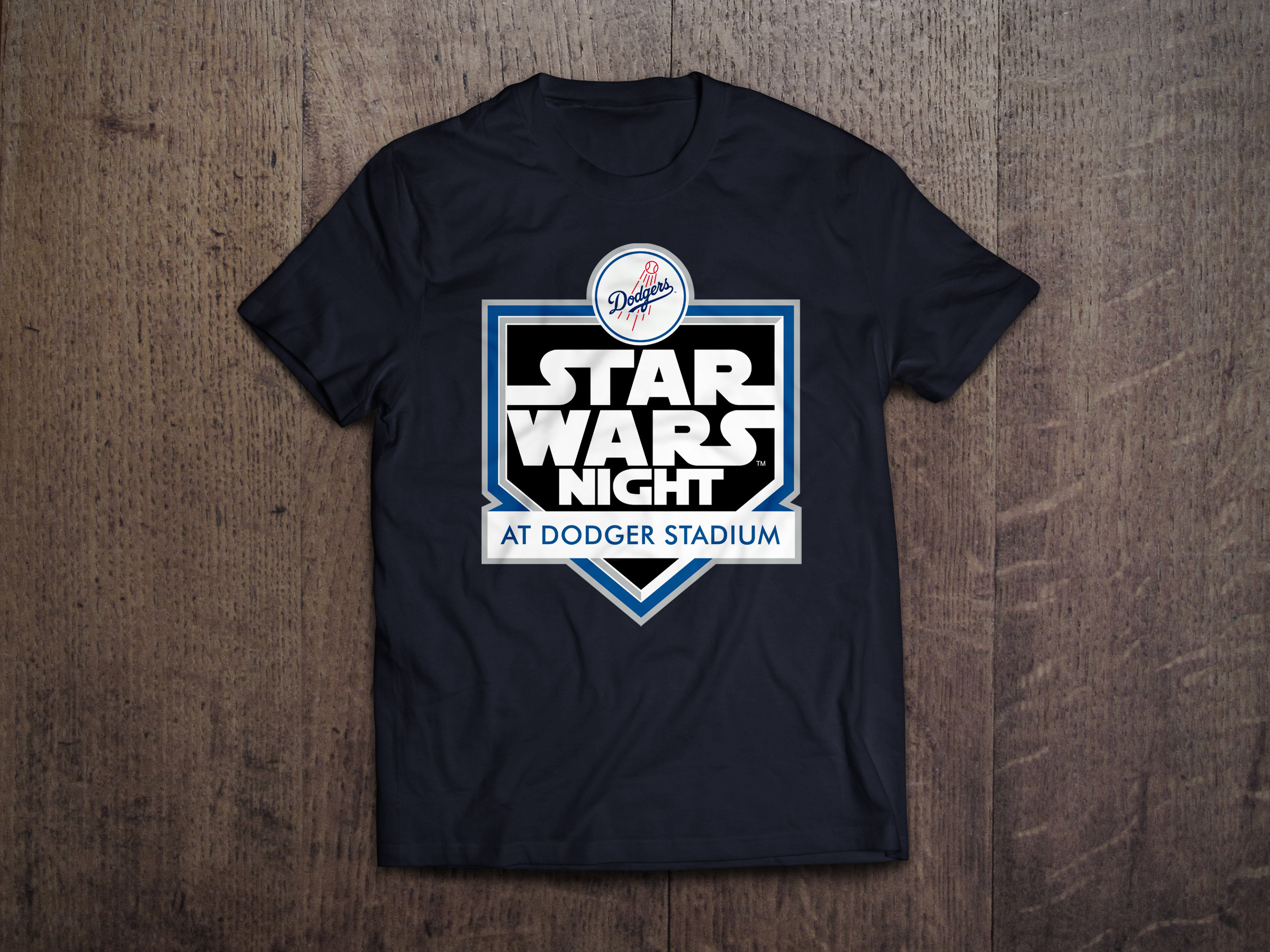 2400x1800 Star Wars Night 2017 Official Mens Dodgers T-Shirt in Black