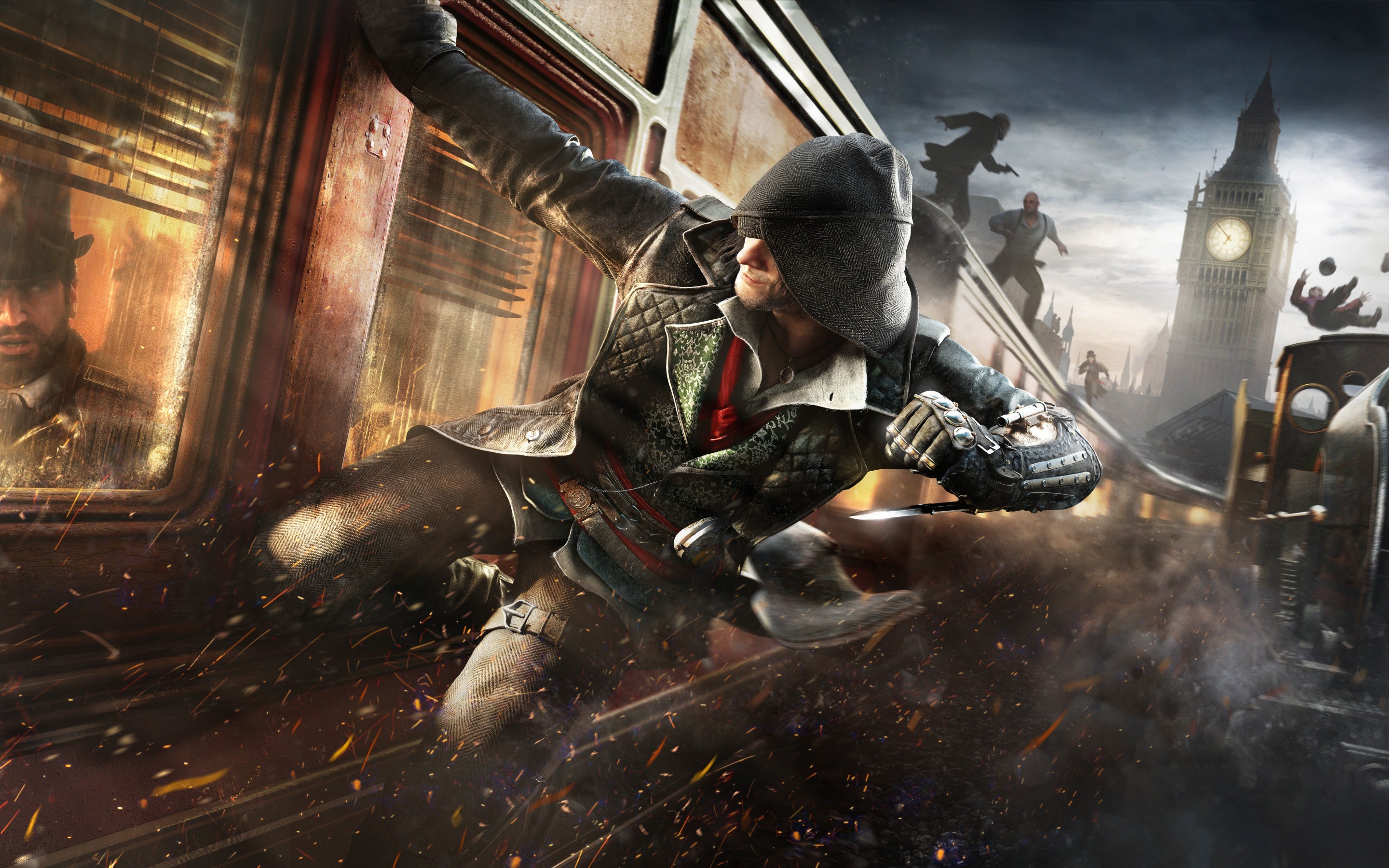 2880x1800 Wallpaper Syndicate, Attack, Blade, Hood, Train, Speed, Cloak HD, Picture,  Image
