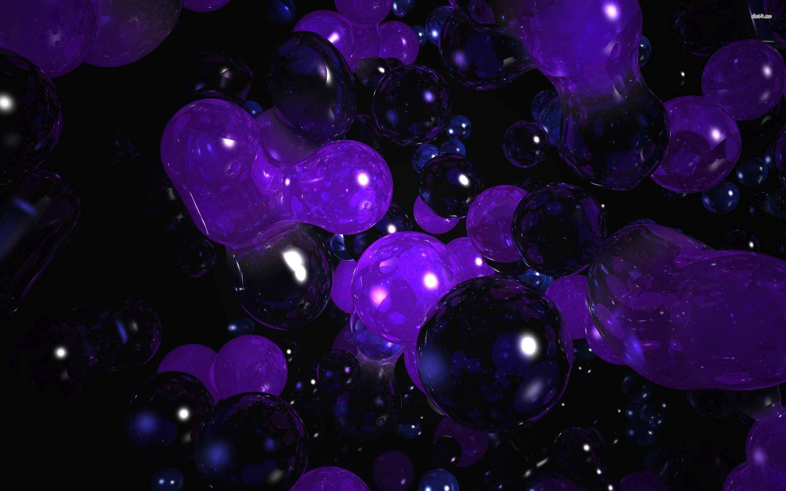 2560x1600 Purple And Black Bubbles Wallpaper