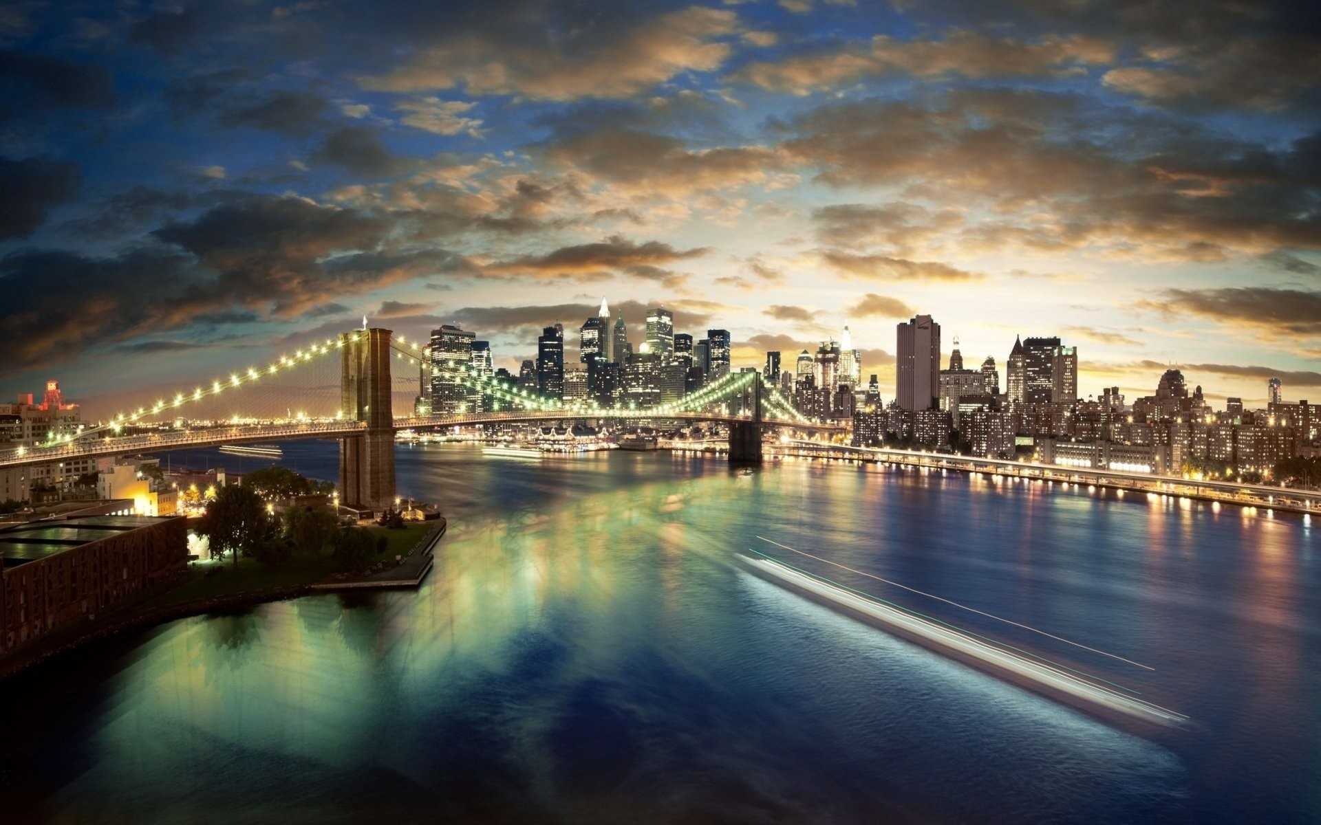 1920x1200 Manhattan Bridge High Definition Wallpaper