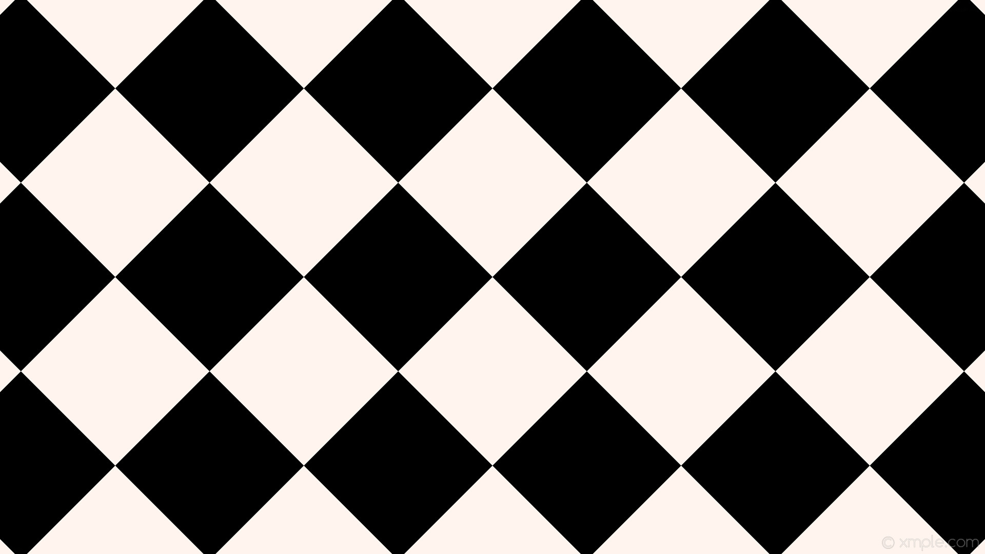 1920x1080 wallpaper checkered black white squares seashell #000000 #fff5ee diagonal  45Â° 260px