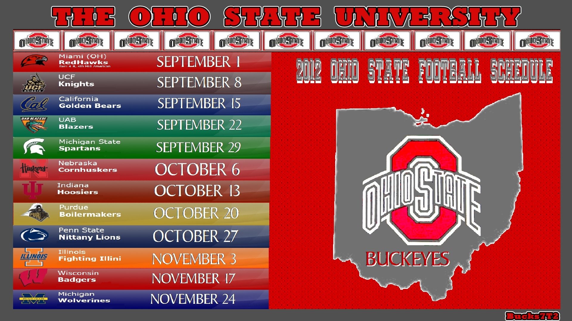 1920x1080 Ohio State Football 2012