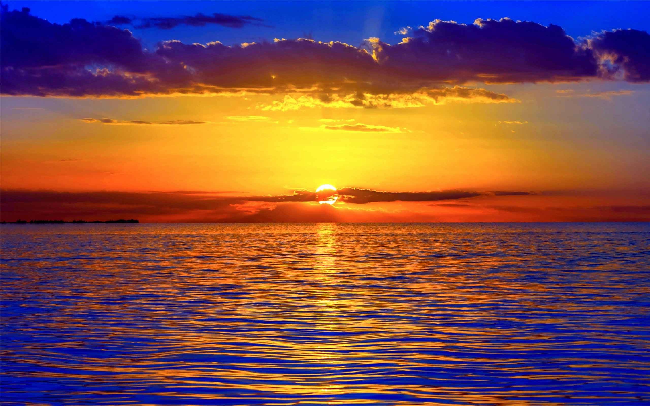 2560x1600 Sunrise Sunset Horizon Sky Sea Ocean Clouds Nature Dawn Beautiful Background  Images Of