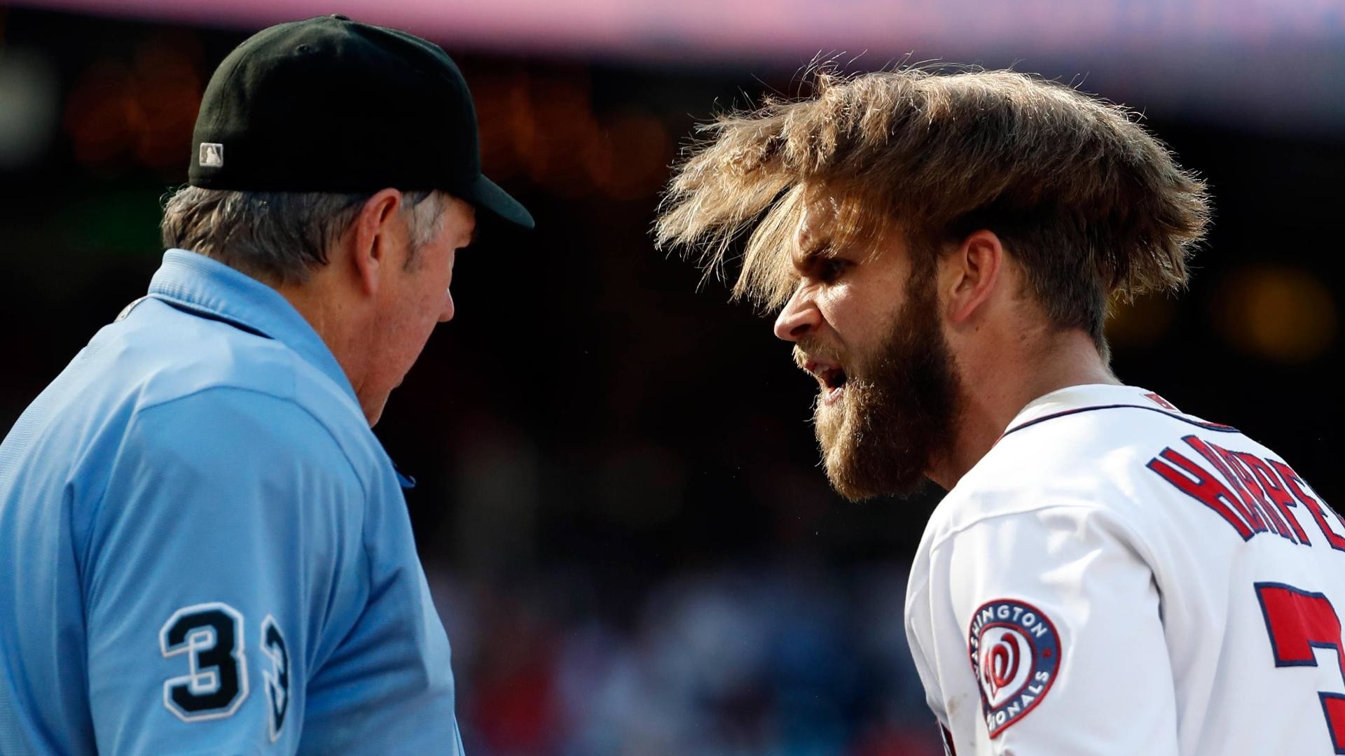 1920x1080 Bryce Harper ejected after arguing called third strike