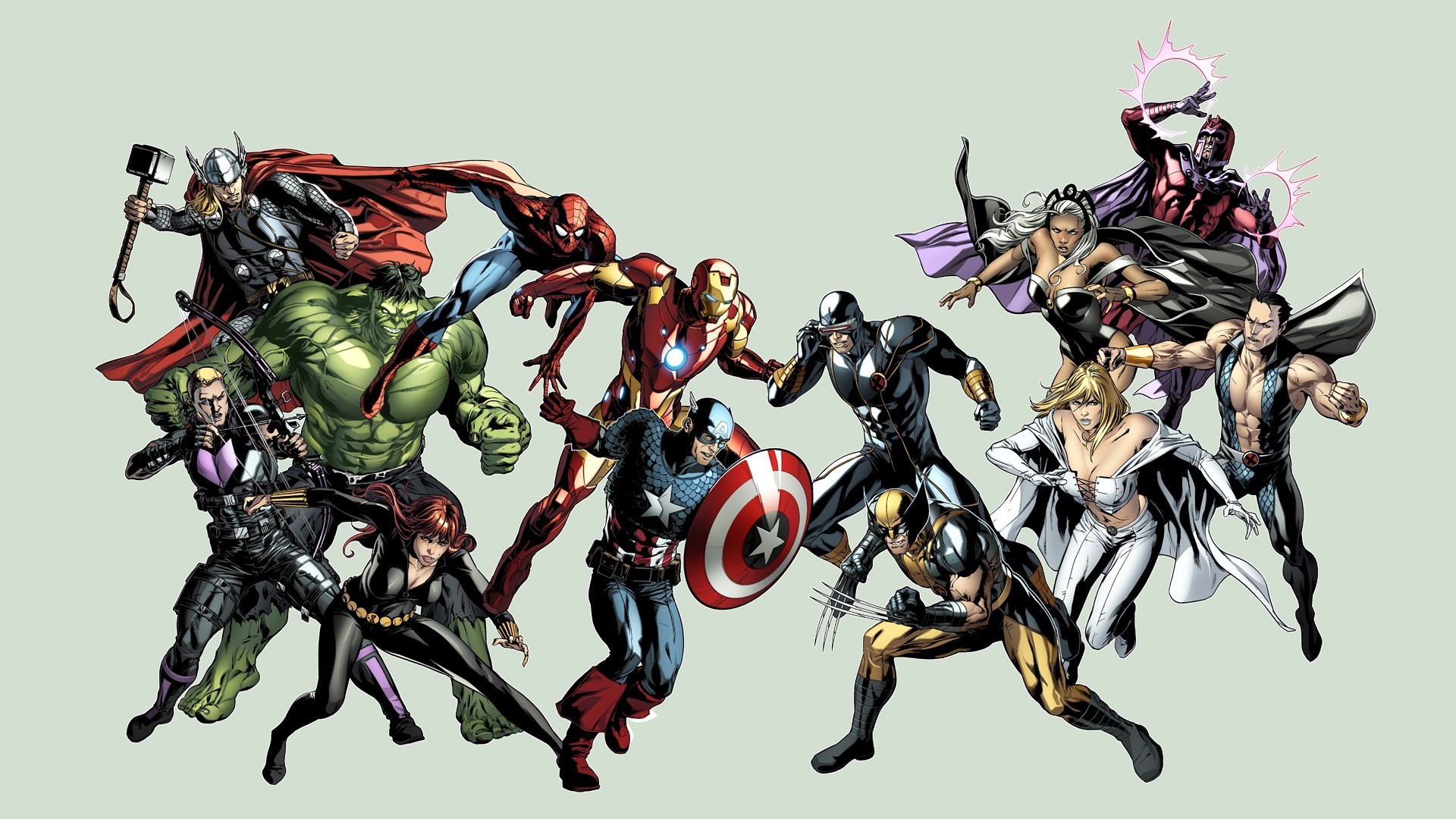 1920x1080 Hawkeye cyclops avengers vs x-men storm (comics wallpaper