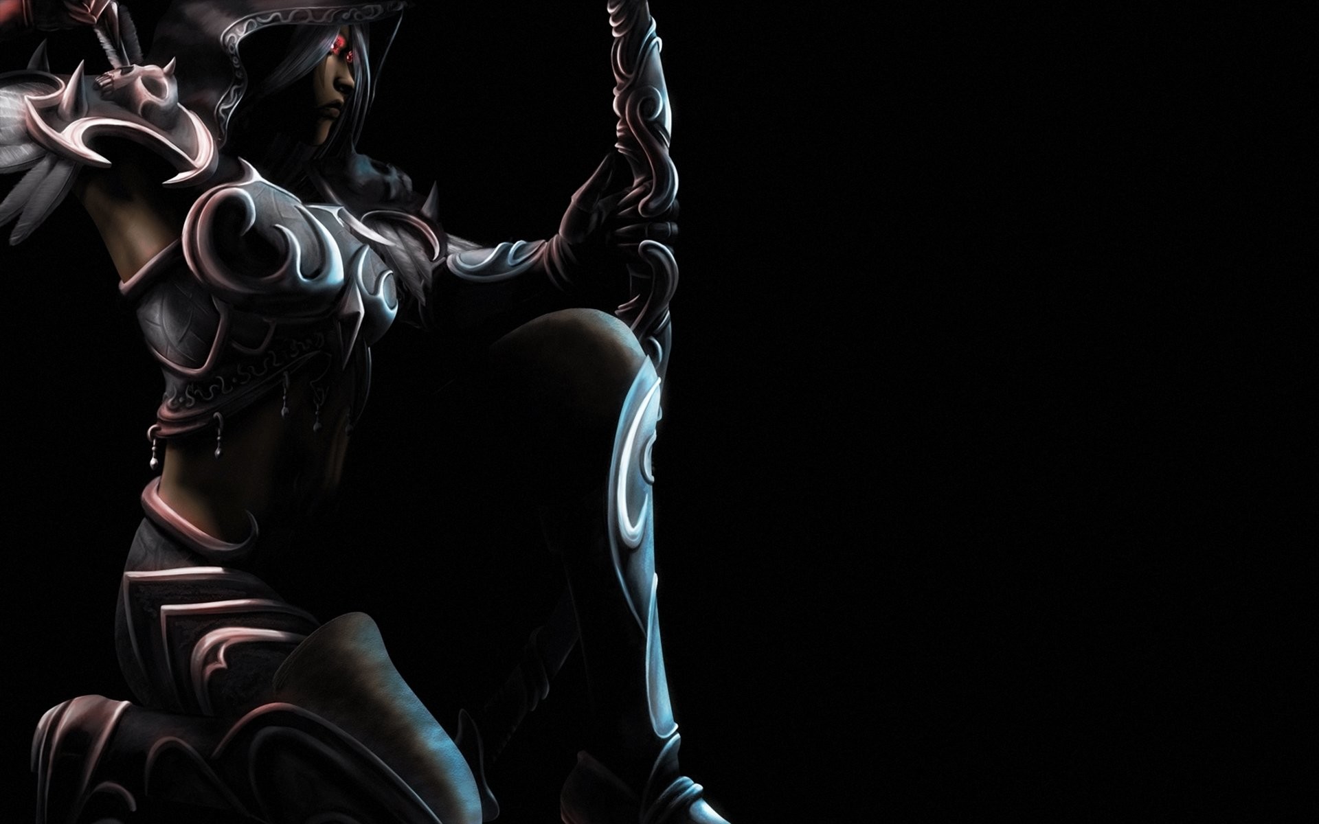 1920x1200 Fantasy - Archer Sylvanas Windrunner Beautiful Armor Dark Woman Warrior CGI  Fantasy Wallpaper