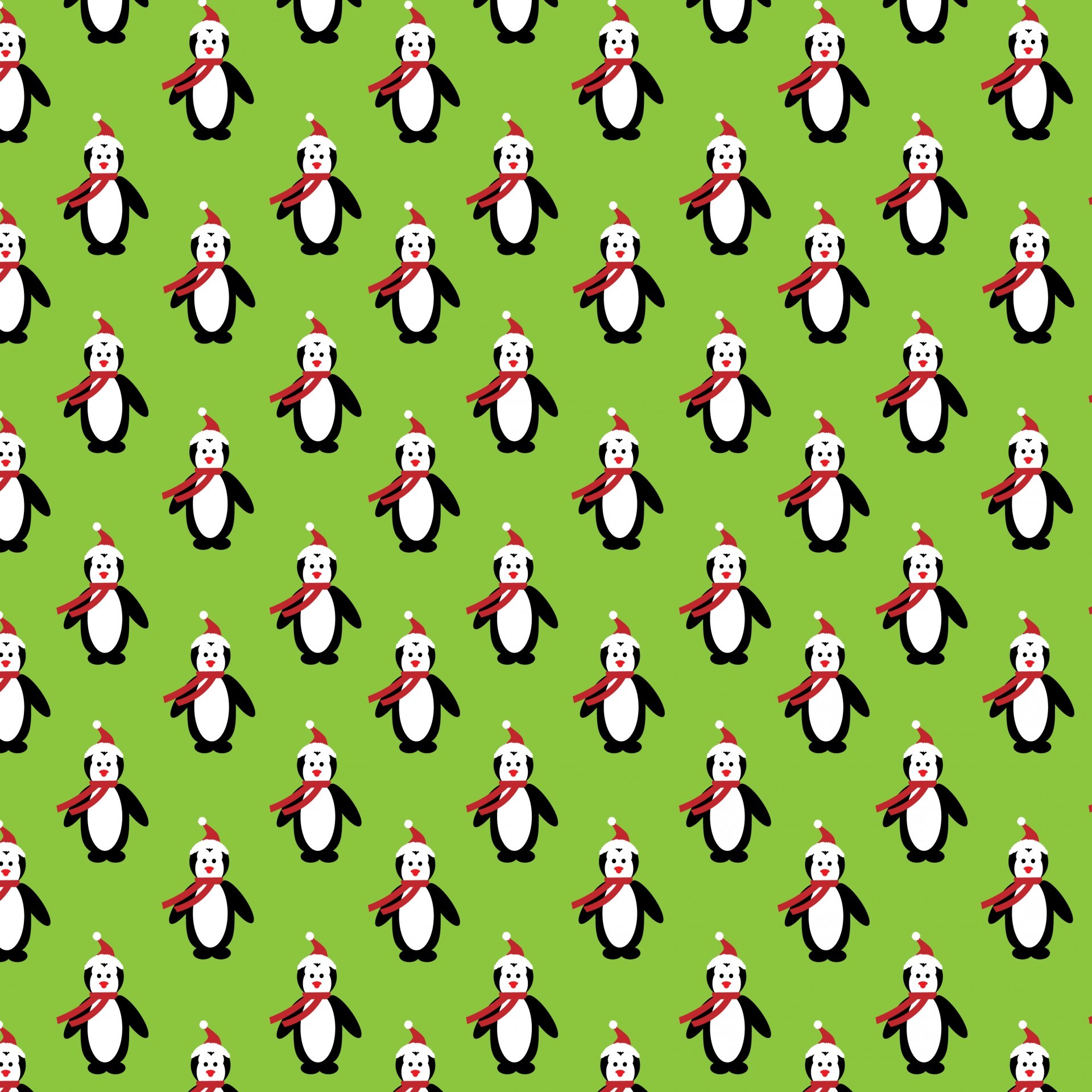 1920x1920 Christmas Penguin Wallpaper Cute