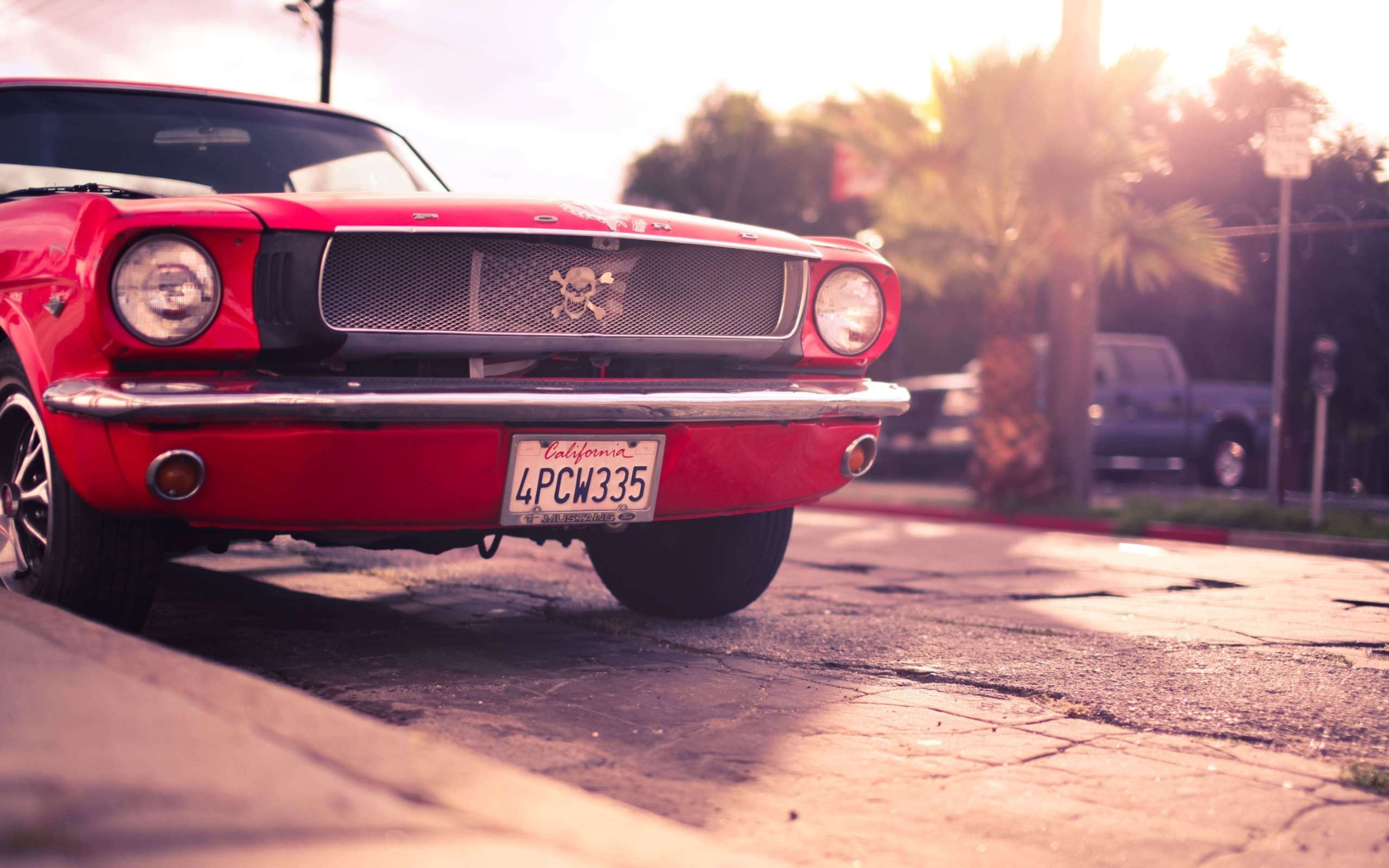 2560x1600 California Red Ford Mustang Classic Car