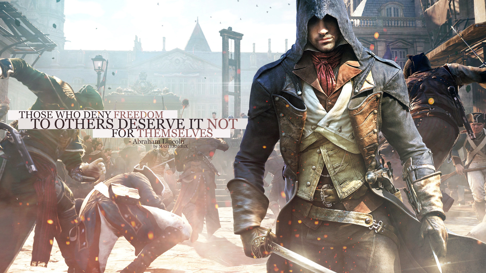 1920x1080 Abraham Lincoln's Quotes - Assassin's Creed Unity HD Wallpaper
