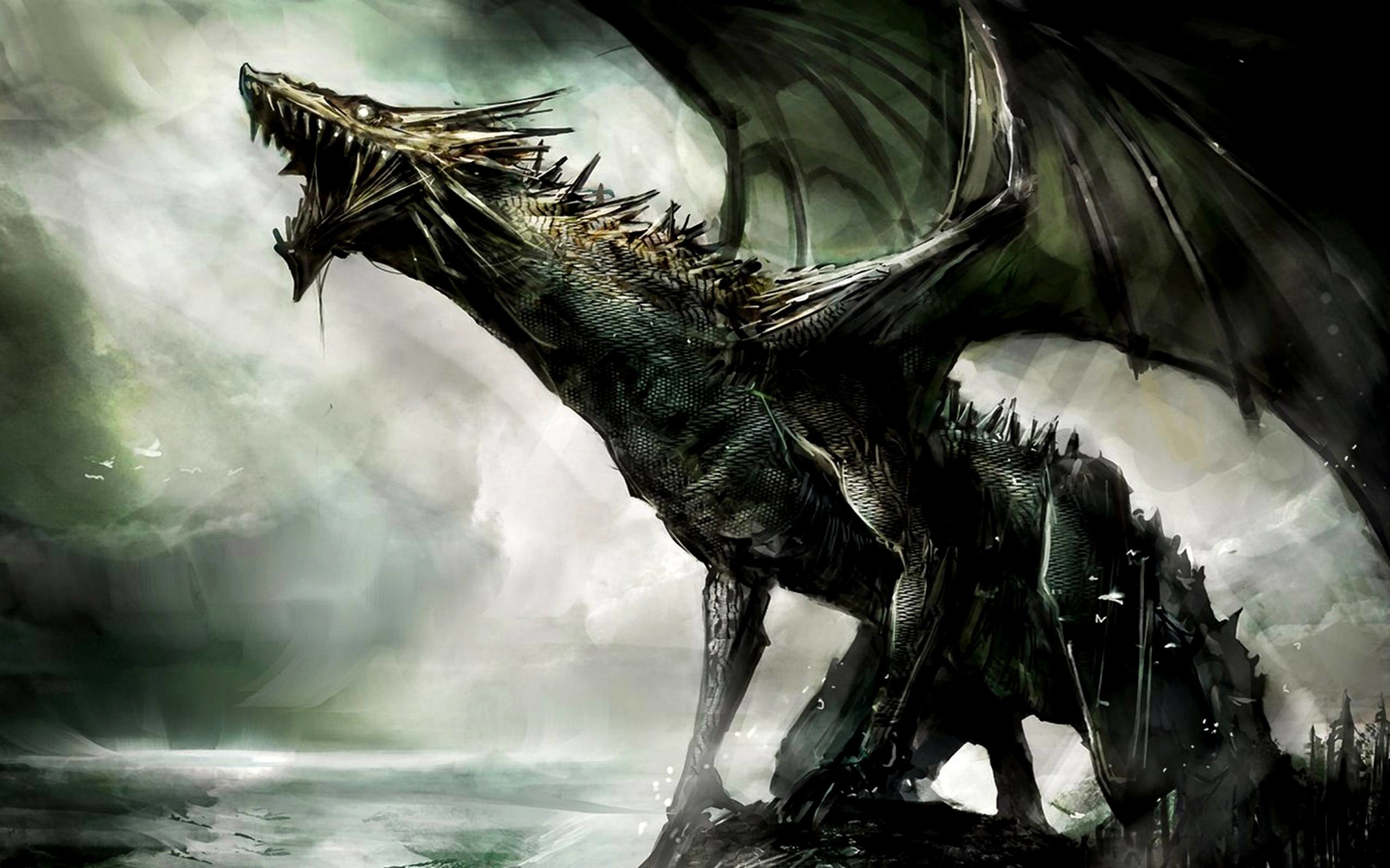2560x1600 Dragon (Illustration) - Mythical Creatures Wallpaper