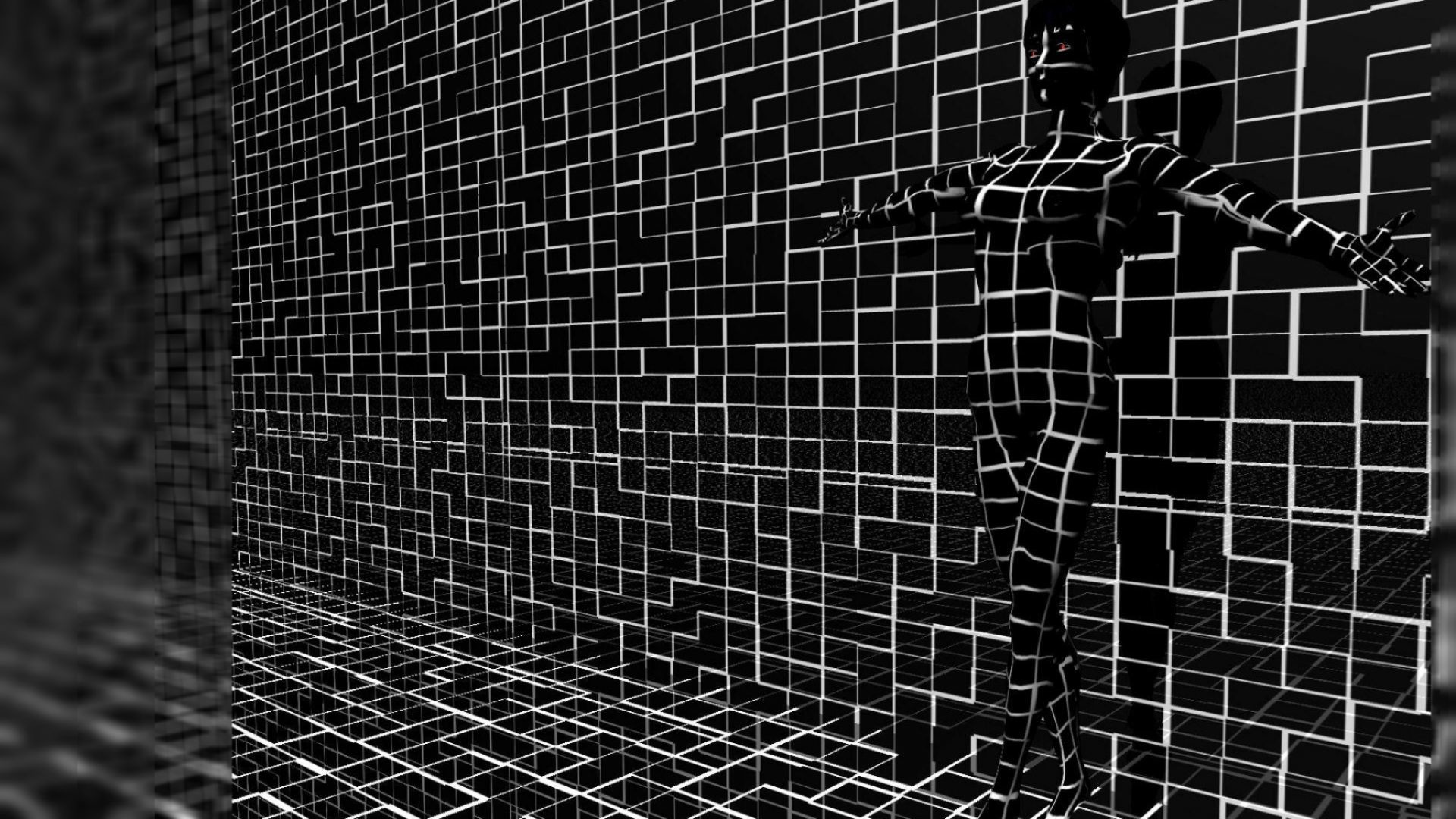1920x1080 3D Matrix Human Wallpaper