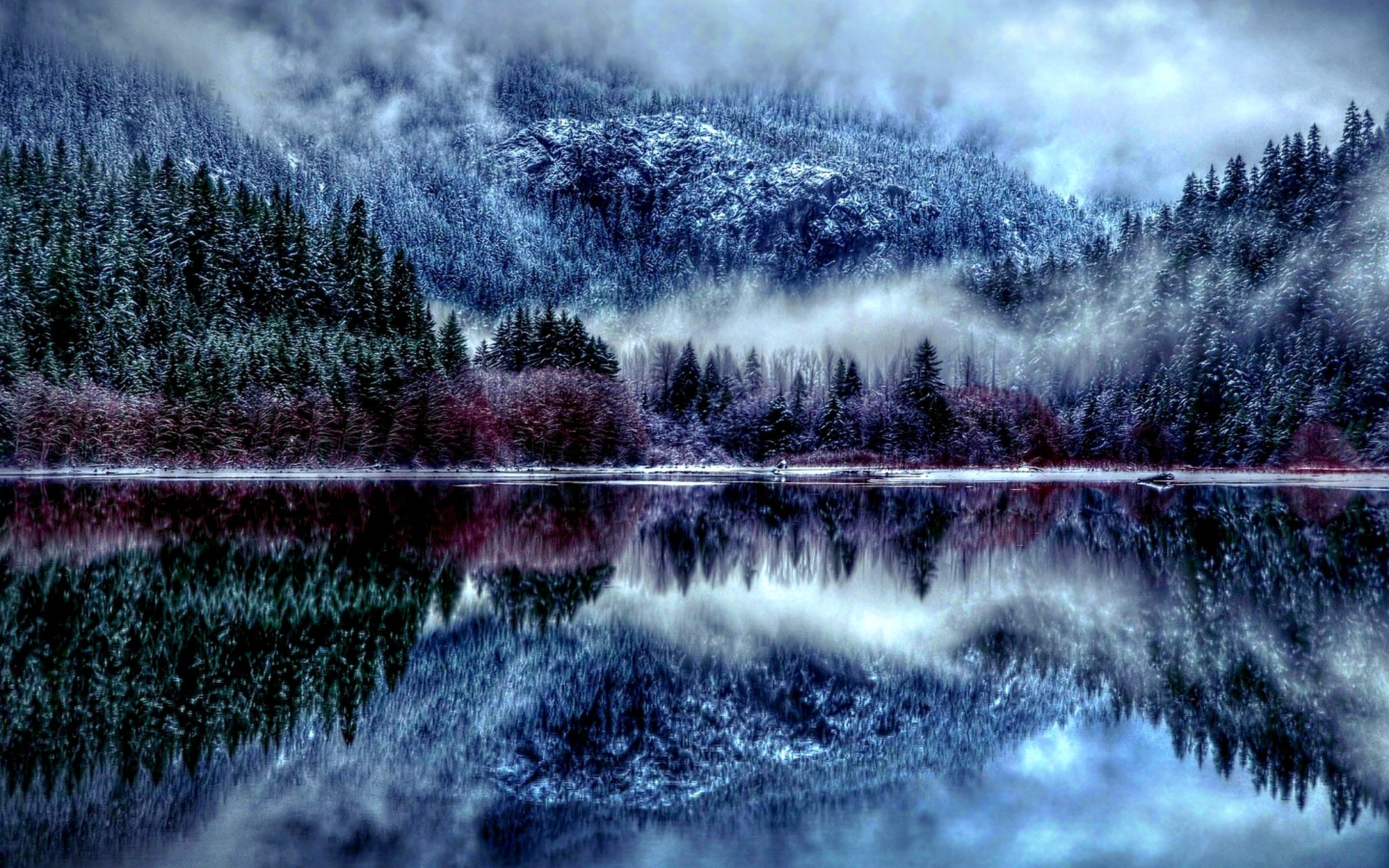 2048x1280 Winter Forest HD Wallpaper - Winter Season Desktop HD Wallpapers .