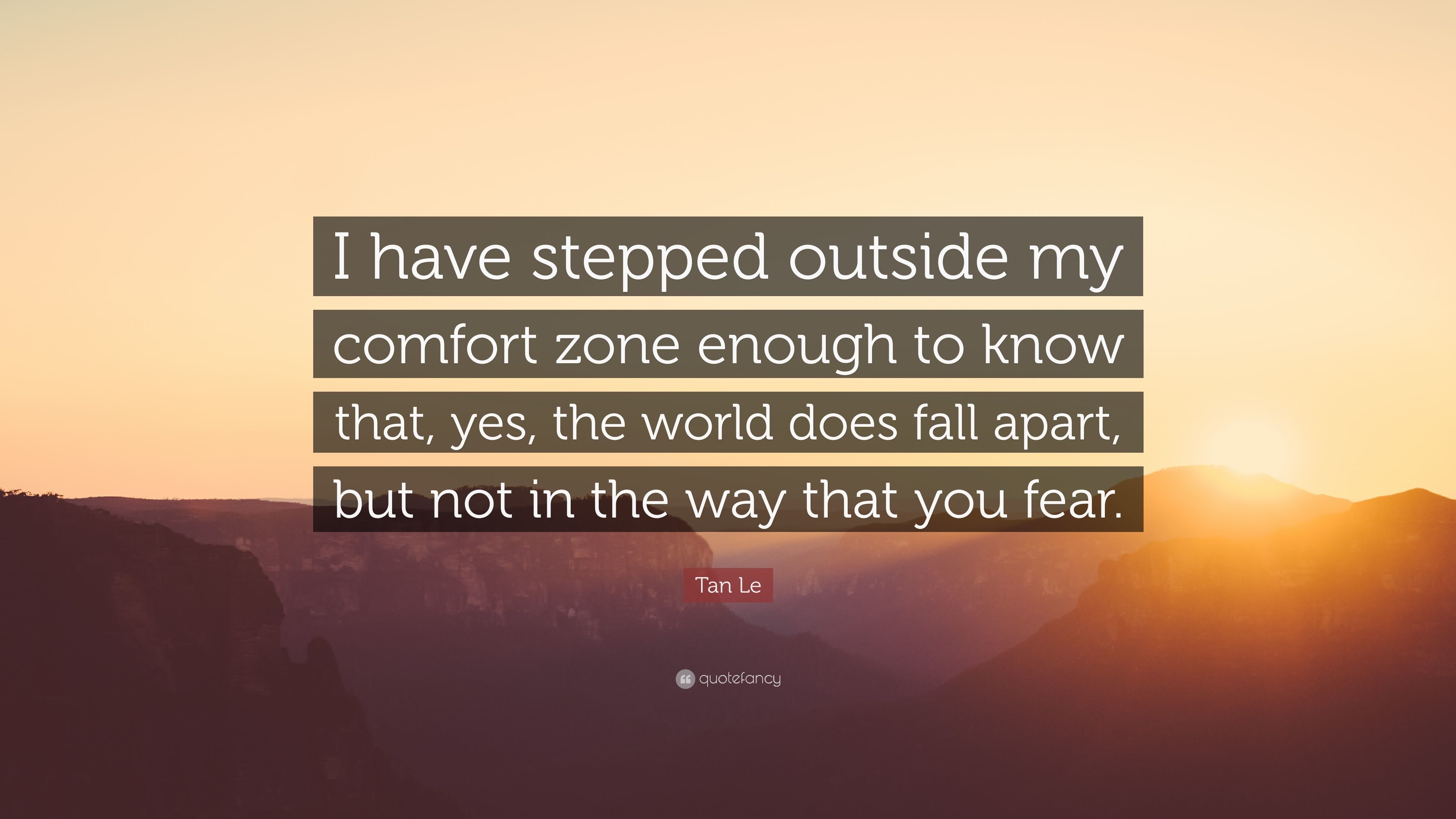 3840x2160 Tan Le Quote: “I have stepped outside my comfort zone enough to know that