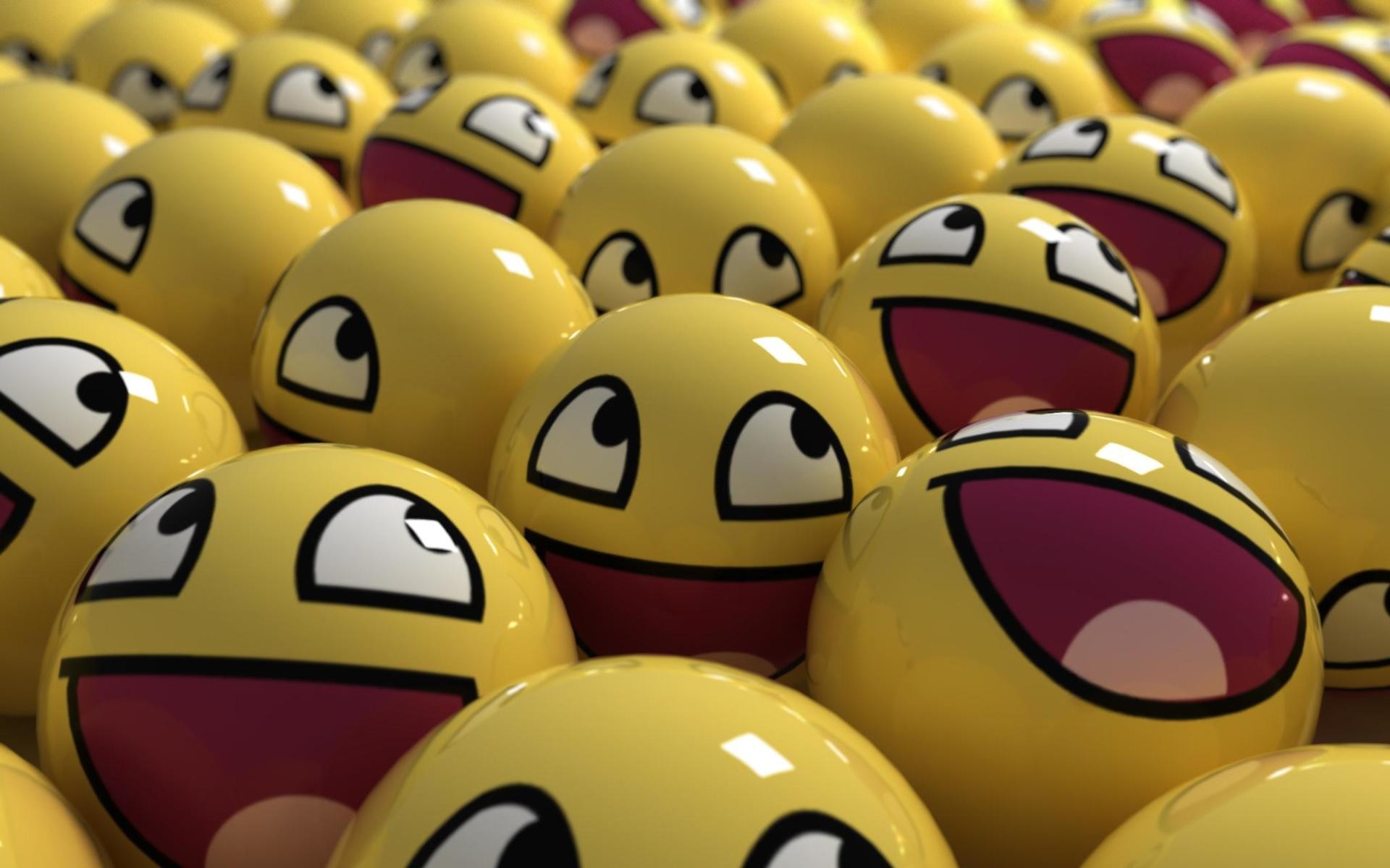 1920x1200 Funny Smiley Faces, awesome, balls,  wallpaper
