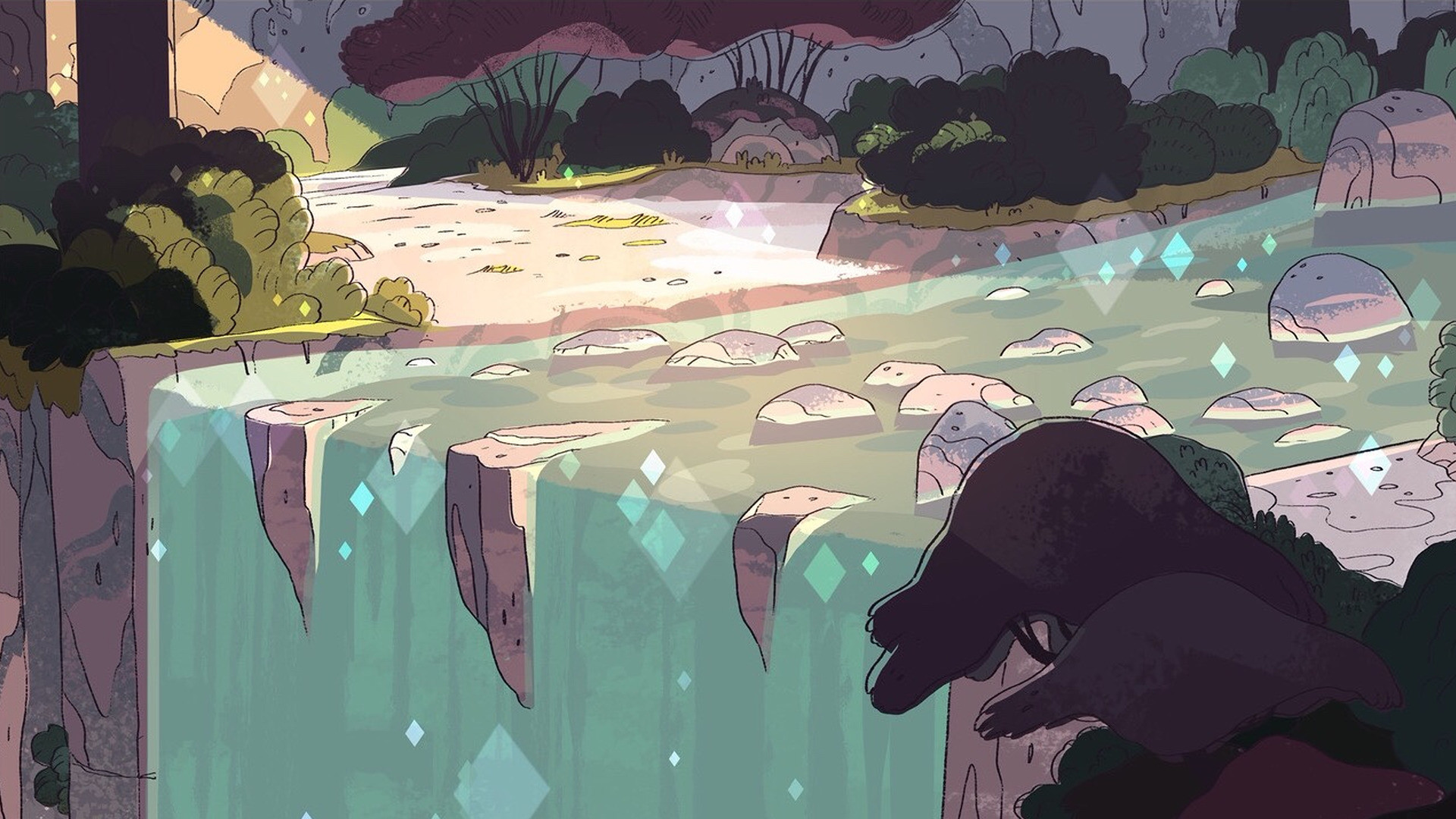 1920x1080 artwork, Waterfall, Steven Universe Wallpapers HD / Desktop and Mobile  Backgrounds