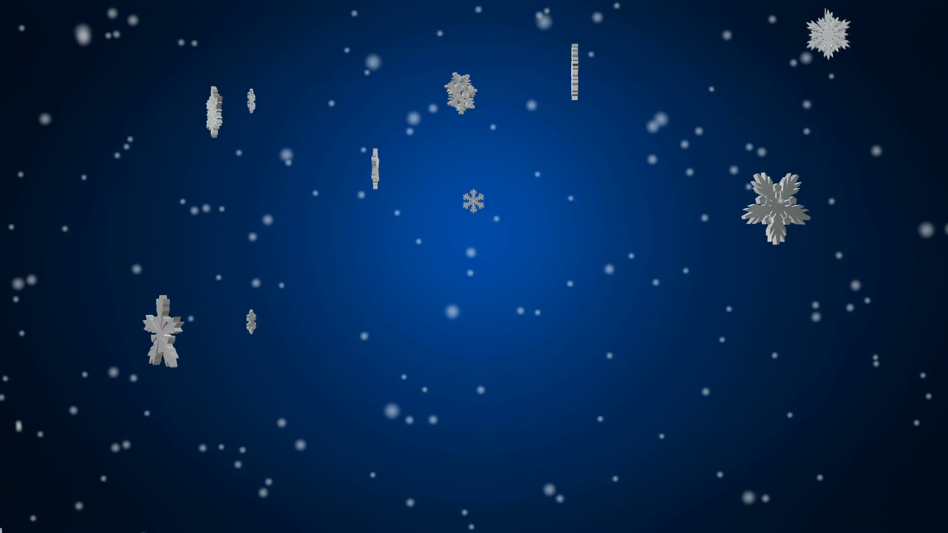 1920x1080 Snowflake Holiday Animation on Blue Background