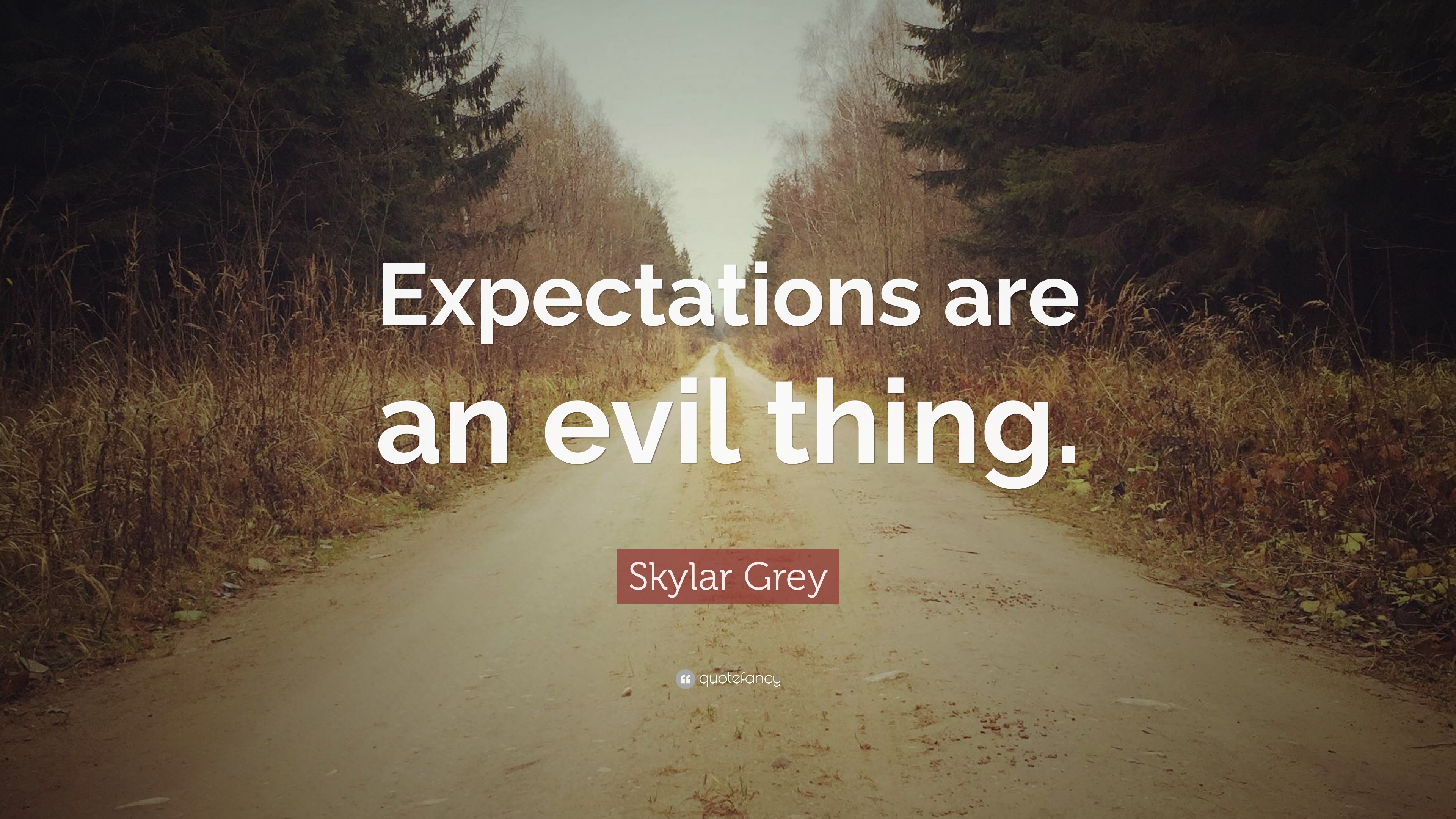 3840x2160 Skylar Grey Quote: “Expectations are an evil thing.”
