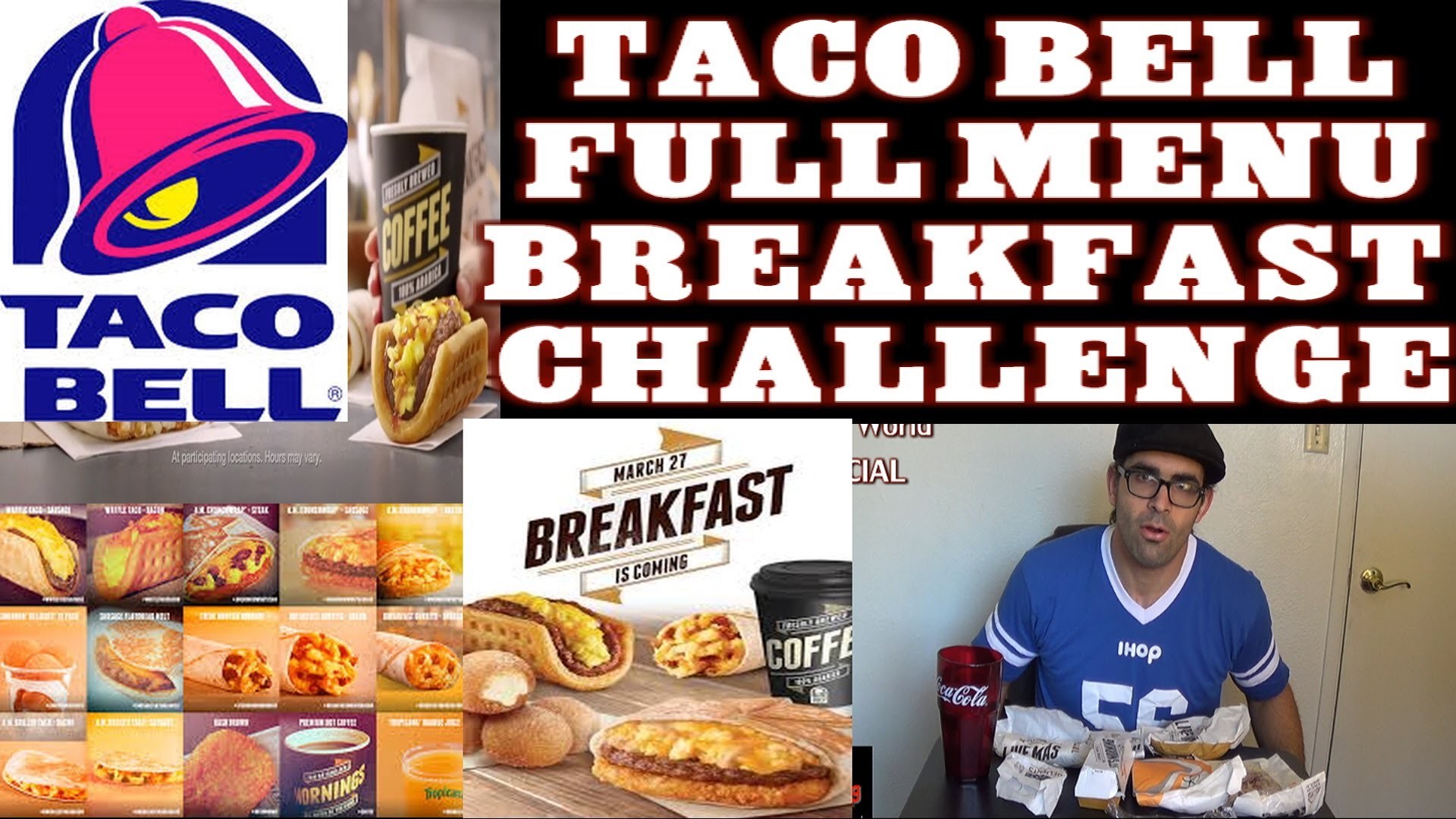 1920x1080 Taco Bell Full Breakfast Menu Challenge (vs the world special) - YouTube