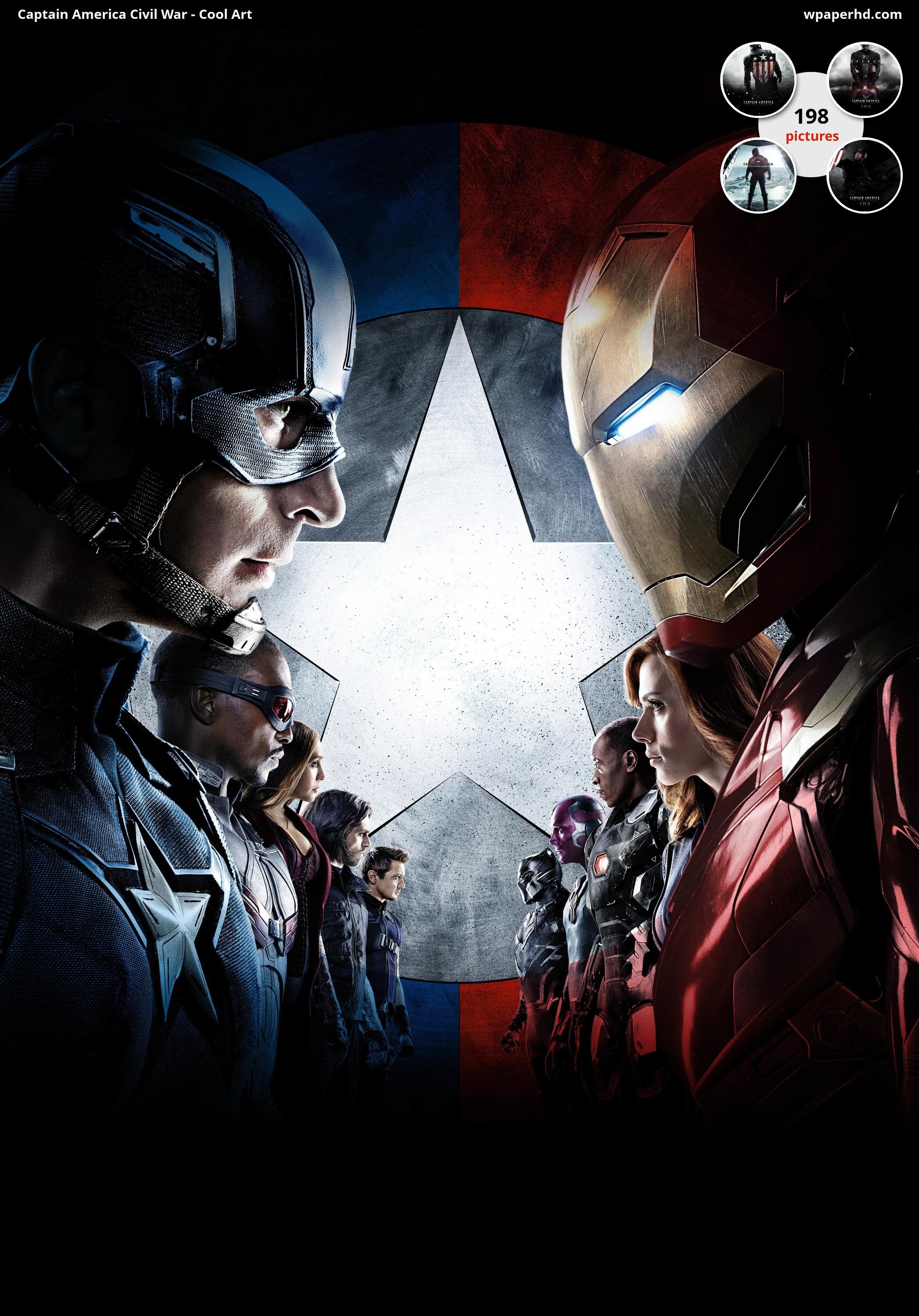 2094x3000 Captain America Civil War - Cool Art Wallpaper