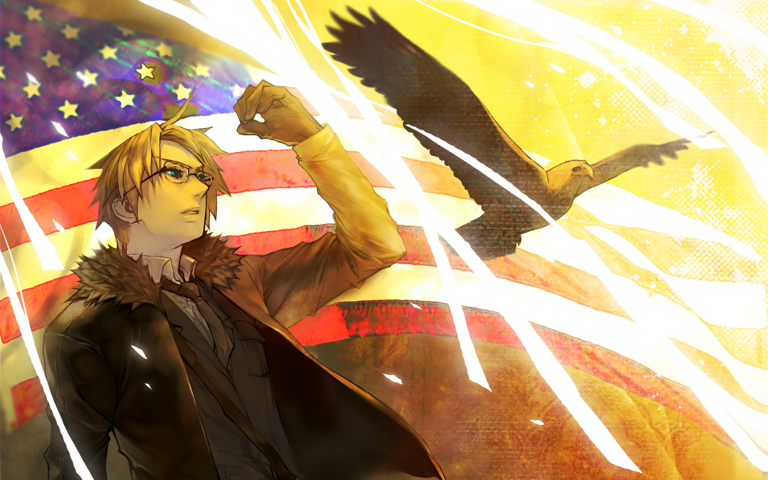 2952x1845 Birds-eagles-flags-USA-anime-American-Flag-Axis-