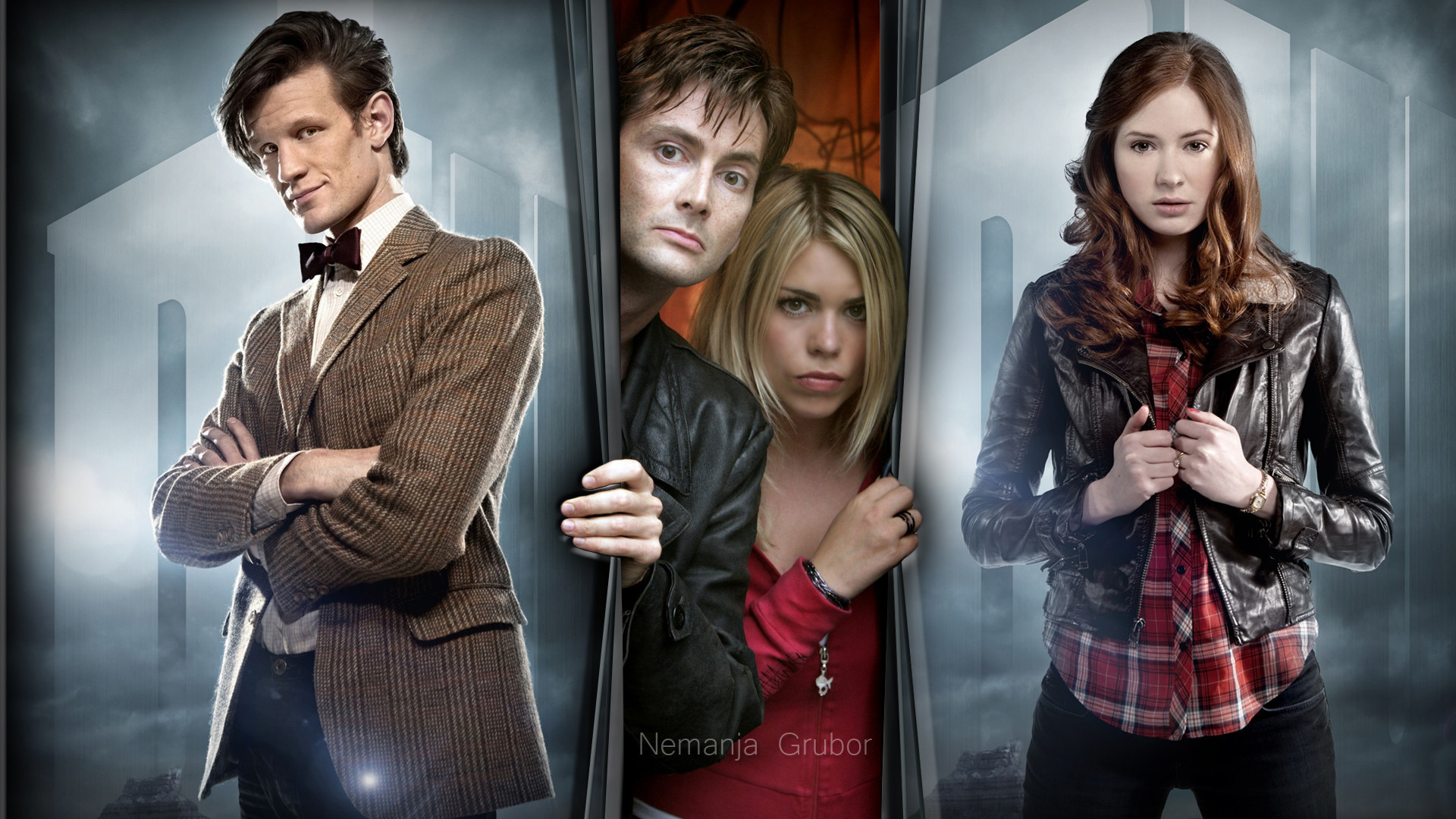 1920x1080 Free Doctor Who Wallpaper Main characters.