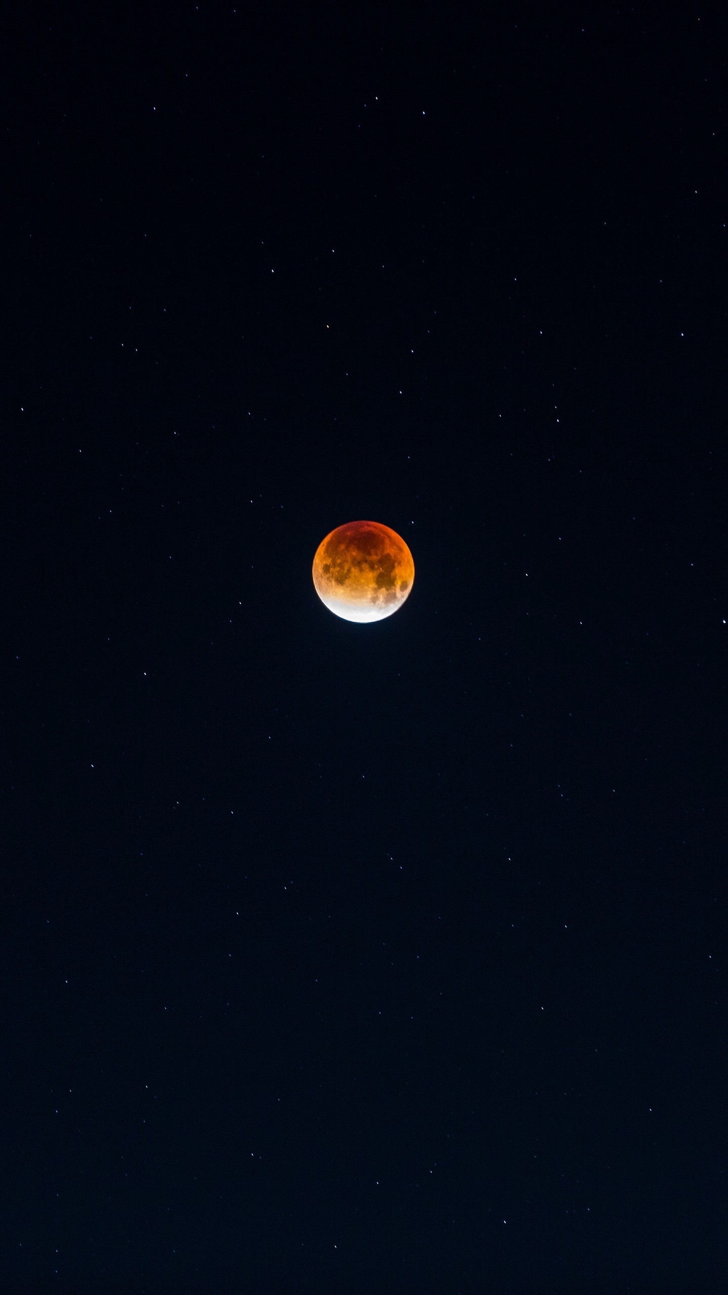 1440x2560  Wallpaper moon, full moon, red moon, stars, starry sky, night