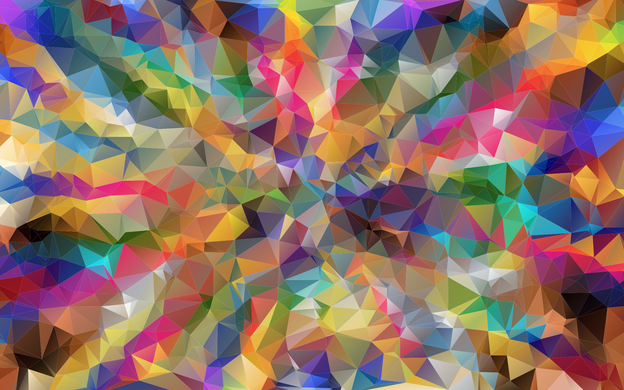 2400x1500 Colorful Low Poly Wallpaper