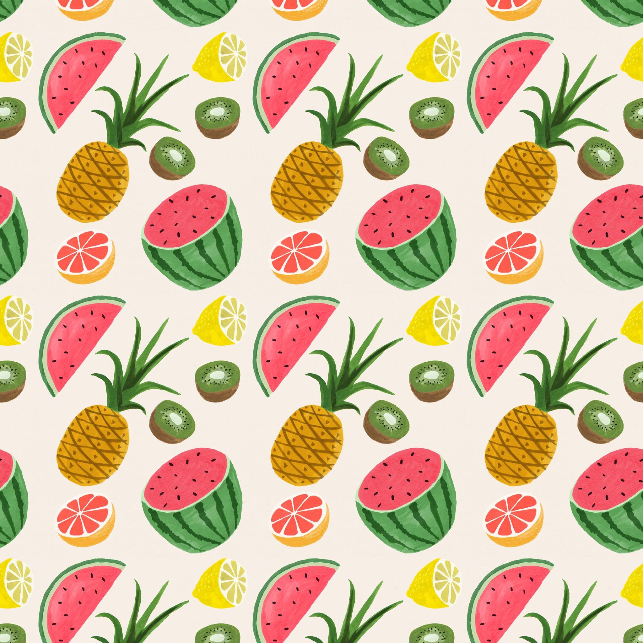 2048x2048 Tropical Fruits iPad Air Wallpaper