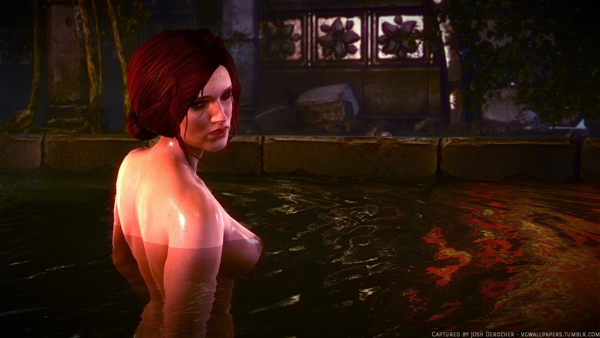 1920x1080 Triss bathing - a screenshot from The Witcher 2. Video Game Wallpaper Click  image for