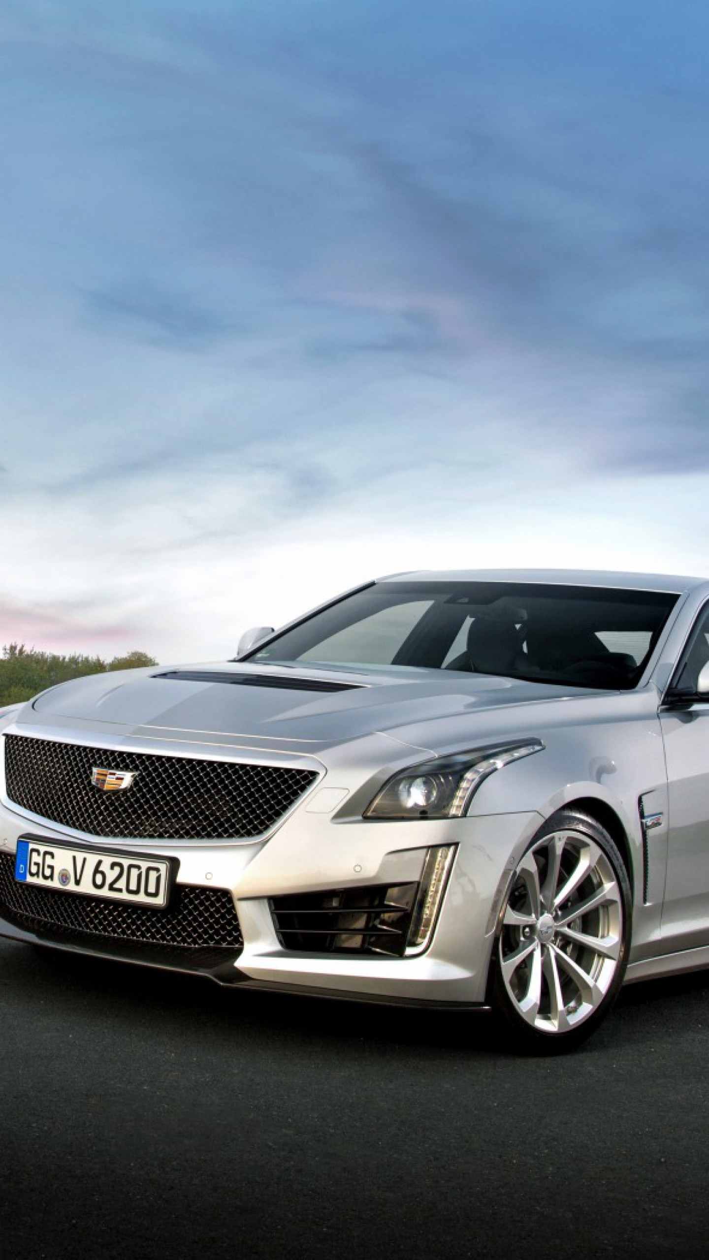 1440x2560 Preview wallpaper cadillac, cts, side view 