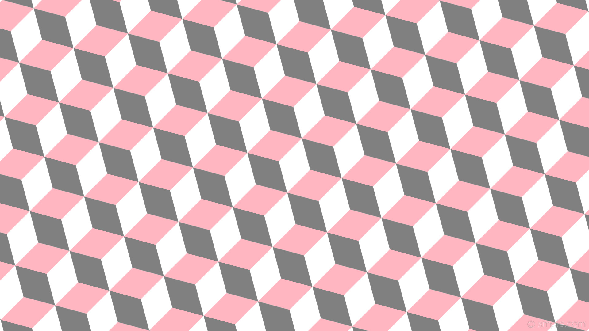 1920x1080 wallpaper pink 3d cubes grey white light pink gray #ffffff #ffb6c1 #808080  255