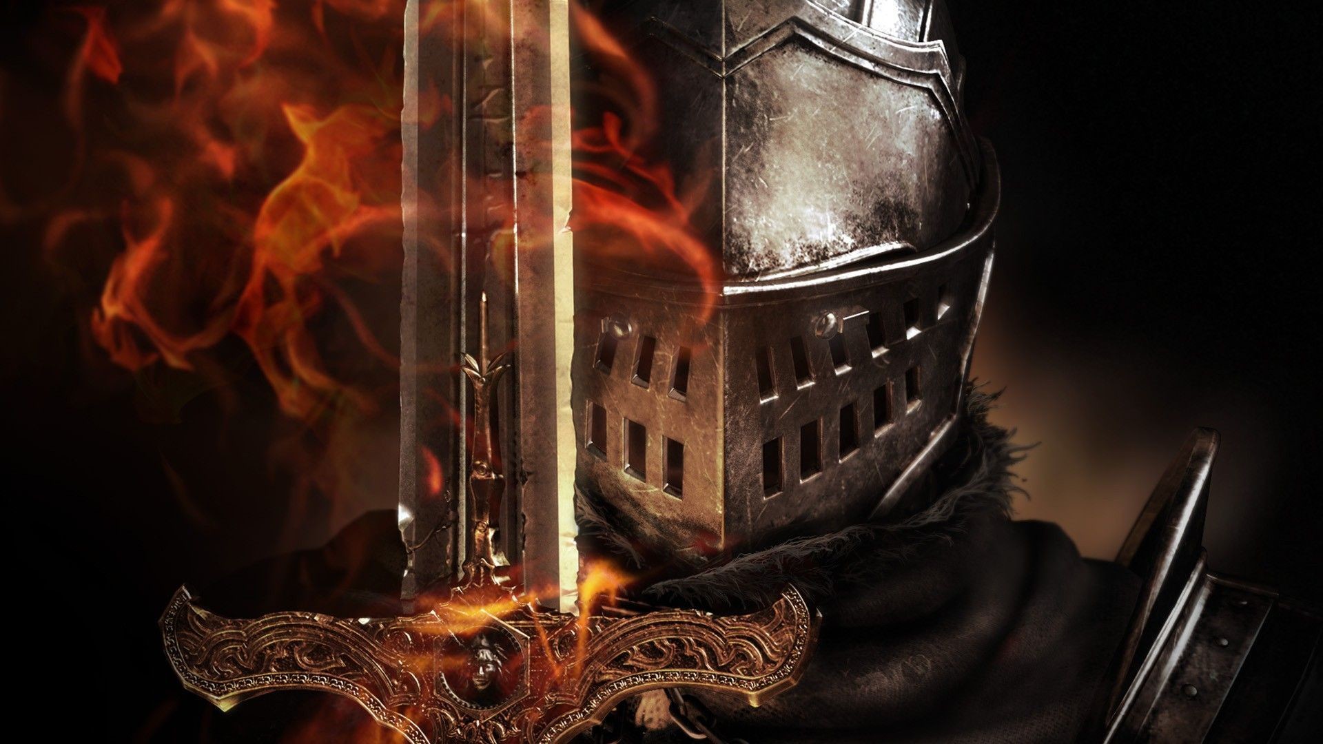 1920x1080 Medieval Black Knight Background