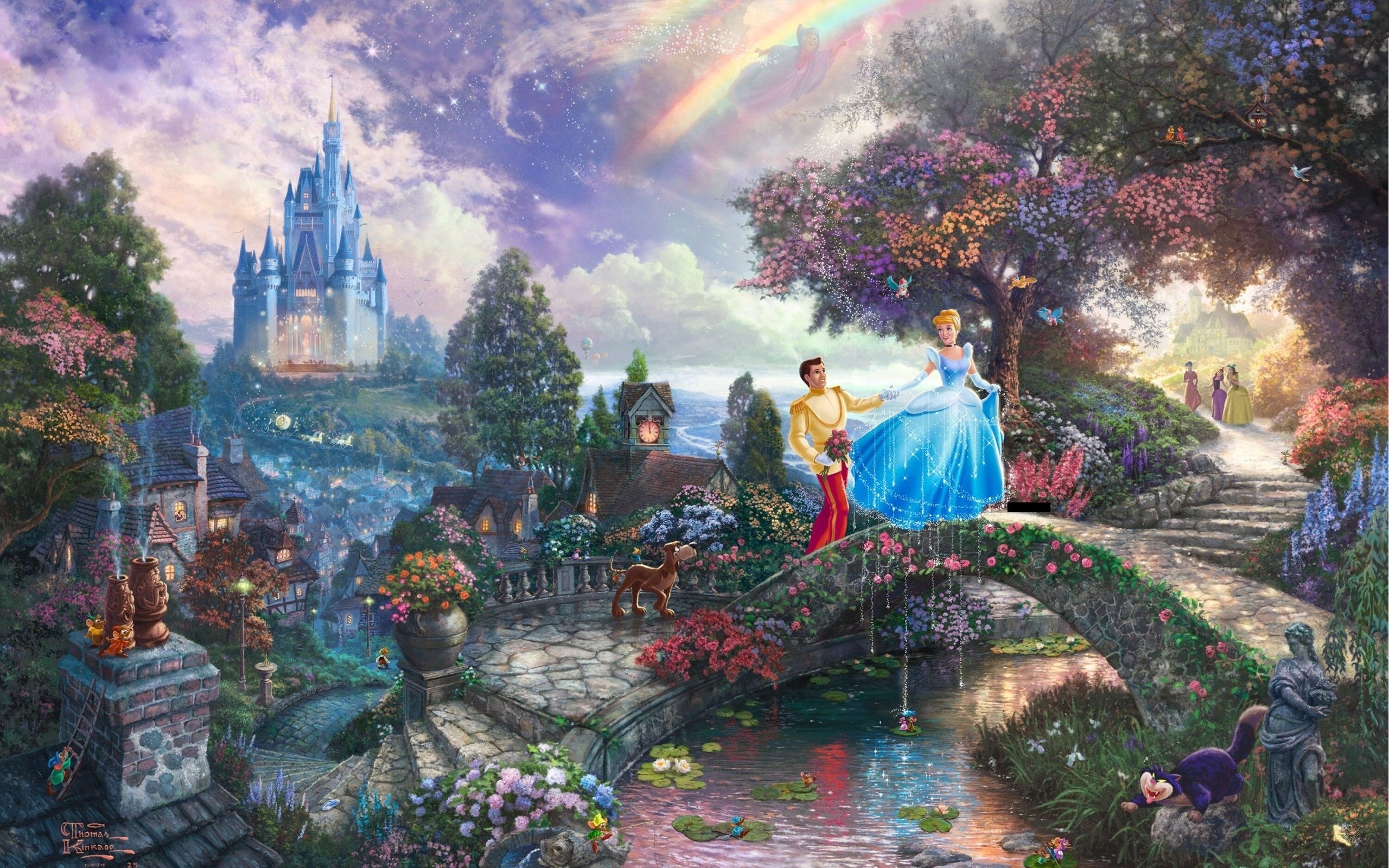 2560x1600 Thomas Kinkade Disney Dreams Collection Wallpaper Thomas kinkade