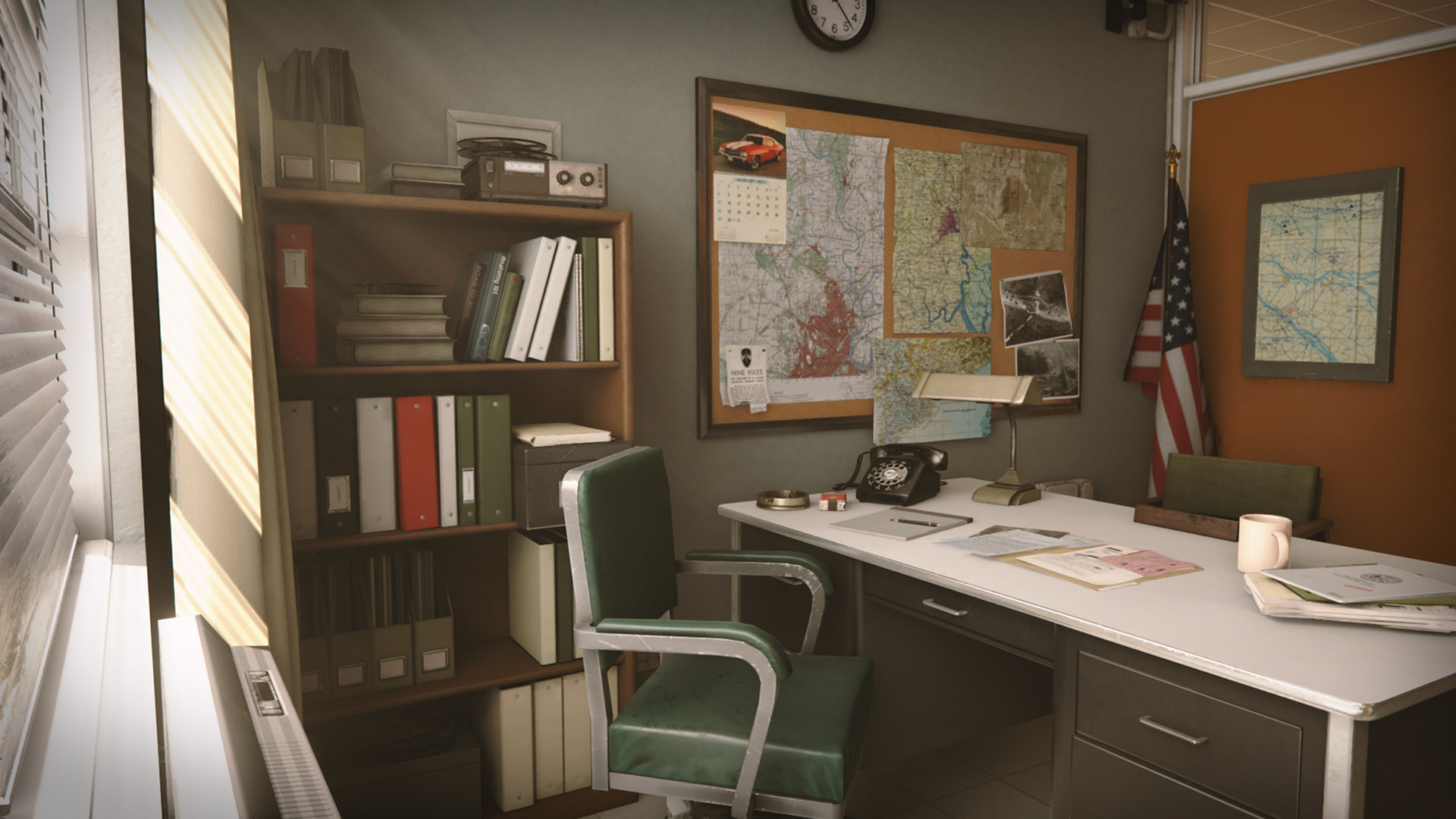 1920x1080 Retro Office Environment by Clinton Crumpler in Environments - UE4  Marketplace