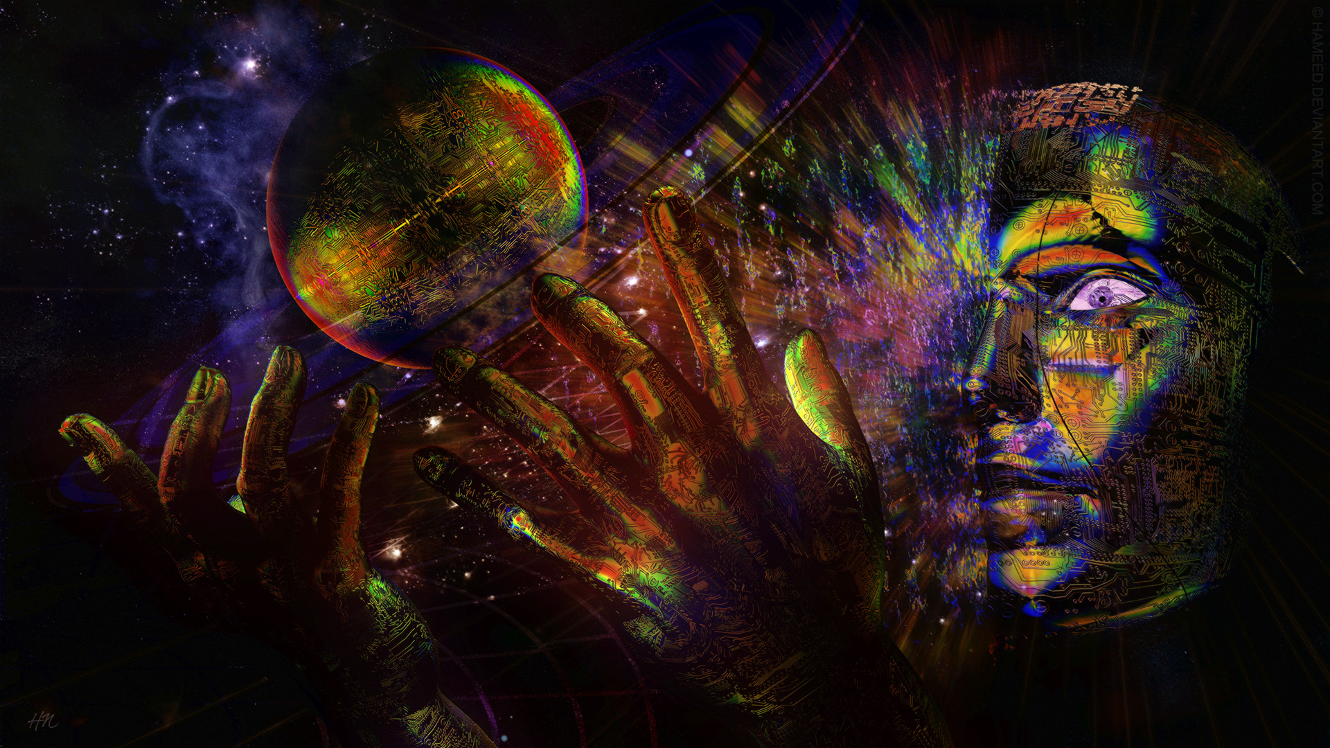 1920x1080 surrealist trippy pictures | psychedelic cg digital art sci fi science  space universe surreal mood .