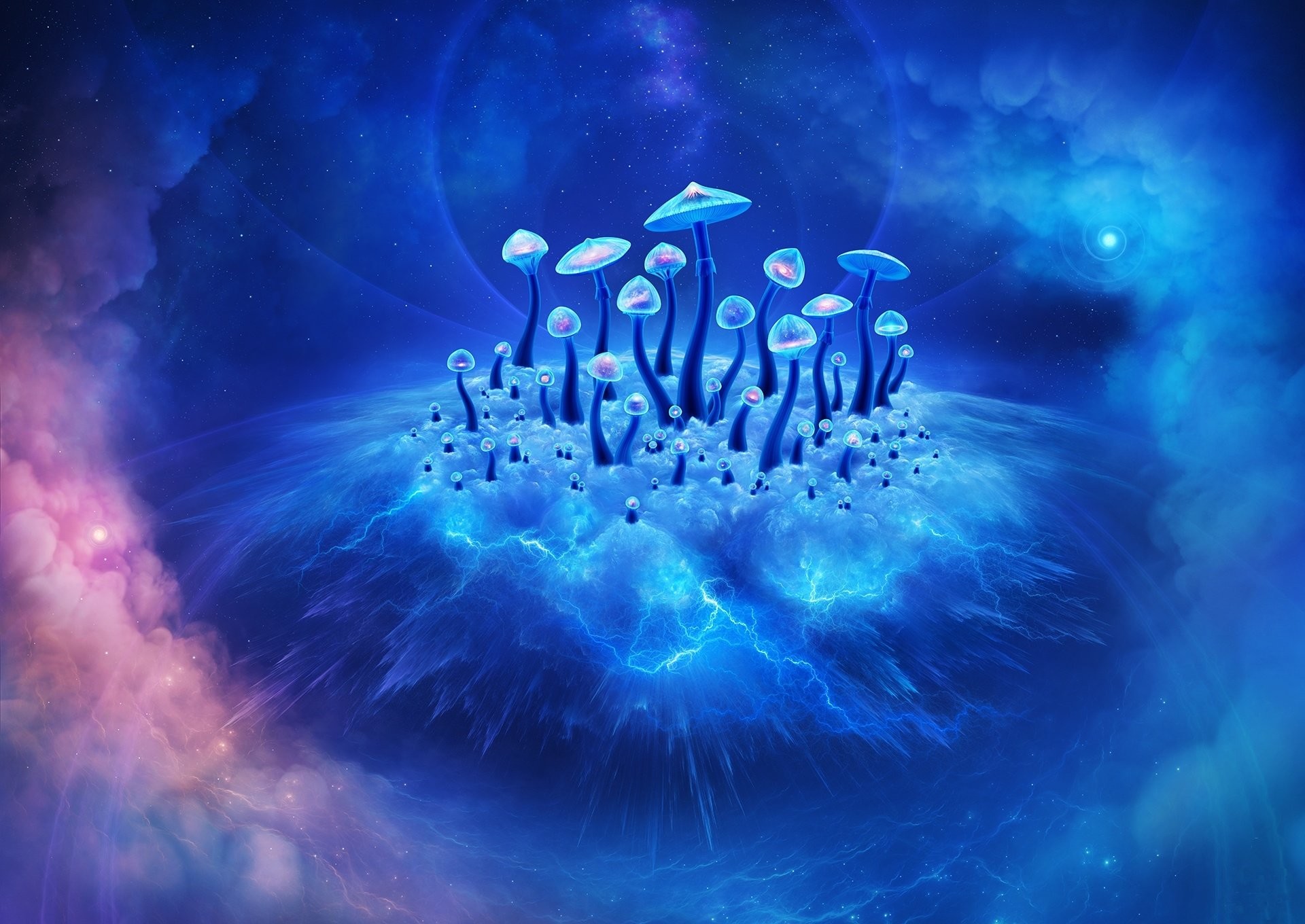 1920x1360 ... Sekarat Tattoo: Blue Mushrooms Wallpaper, Magic Mushrooms .