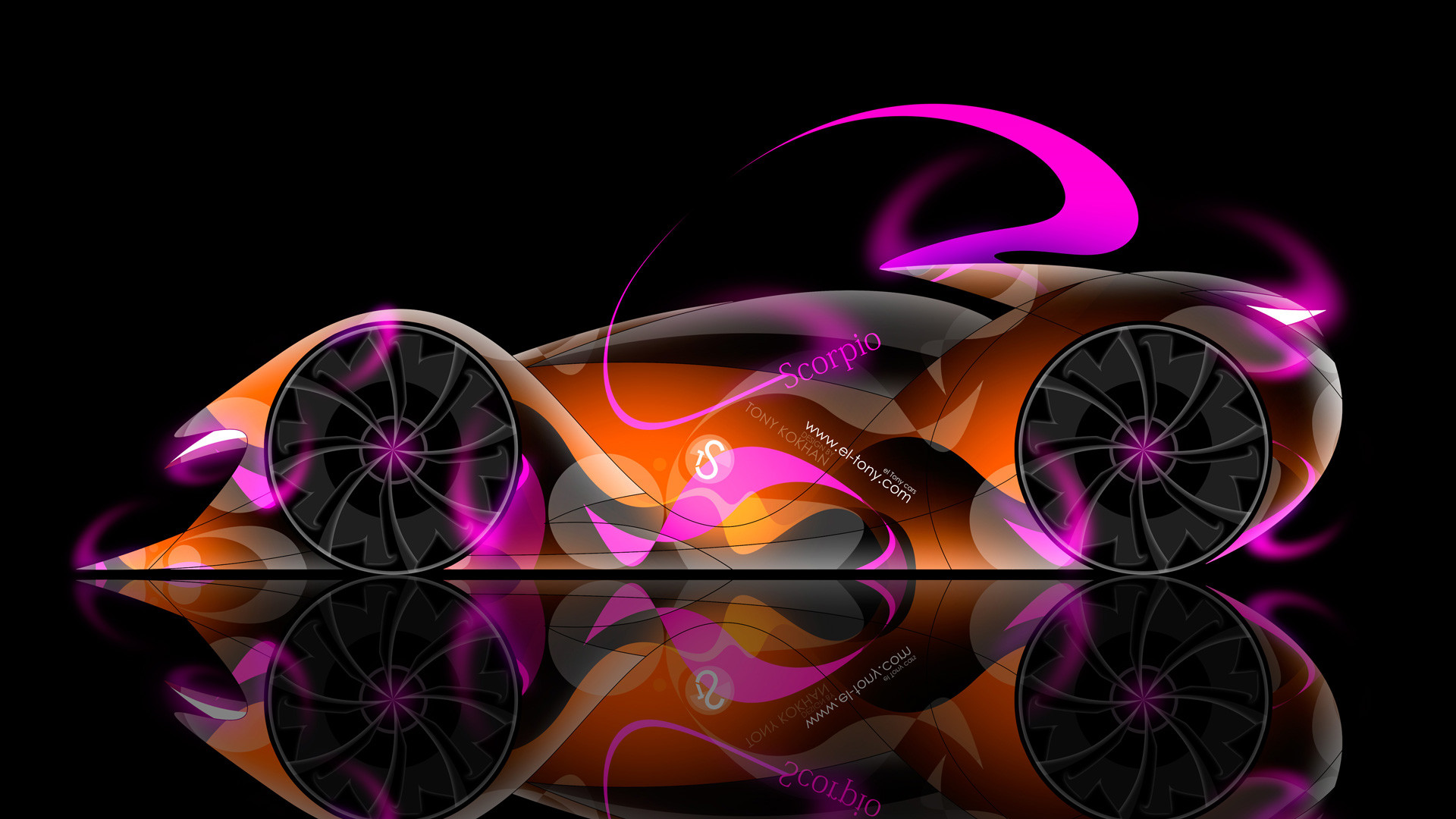 1920x1080 "Tony-Style-TS-Scorpio-Abstract-Neon-Car-2014-Multicolors-HD-Wallpapers-design-by-Tony-Kokhan-www.el-tony.com_.jpg  (1920Ã1080) TS Scorpio Neon Car 2014 " ...