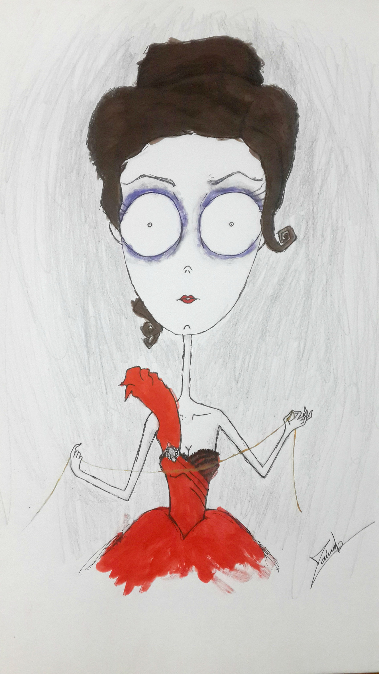 1330x2365 Cora/Queen of Hearts images My "Tim Burton Version of Young Cora" Drawing  HD wallpaper and background photos