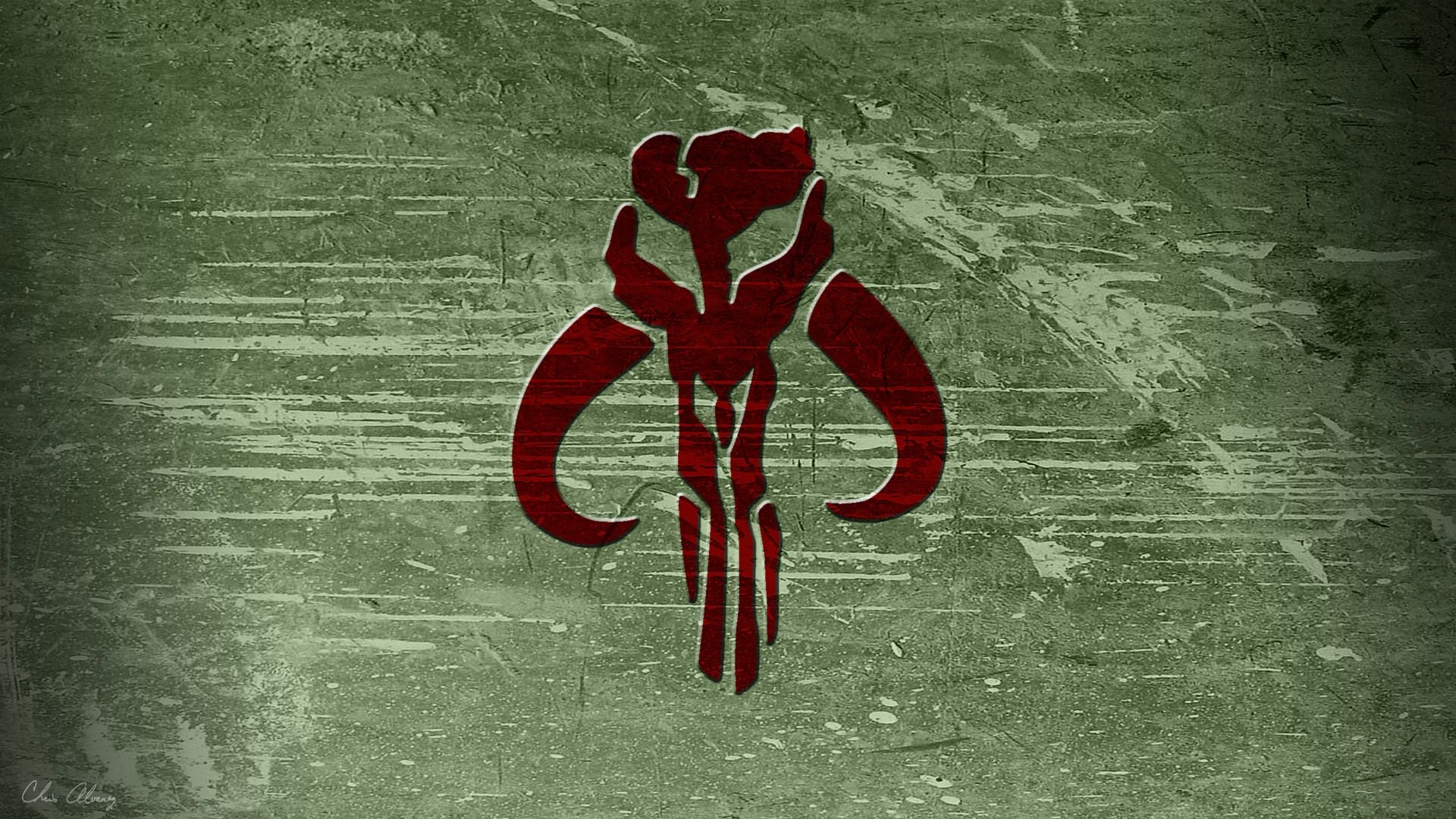 1920x1080 Mandalorian Symbol on metal. Image result for boba fett wallpaper