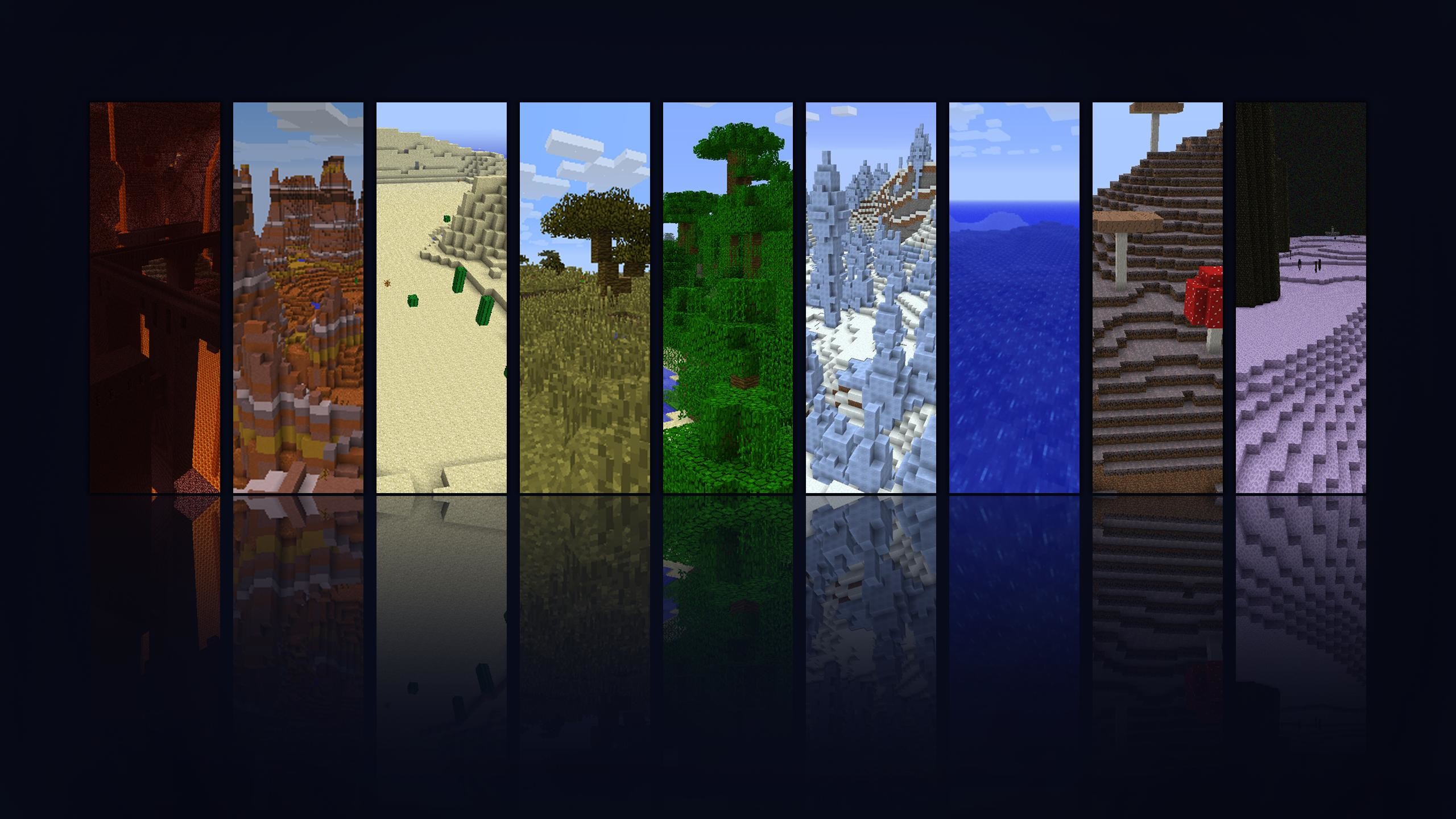 2560x1440 Minecraft seasons territory background ...