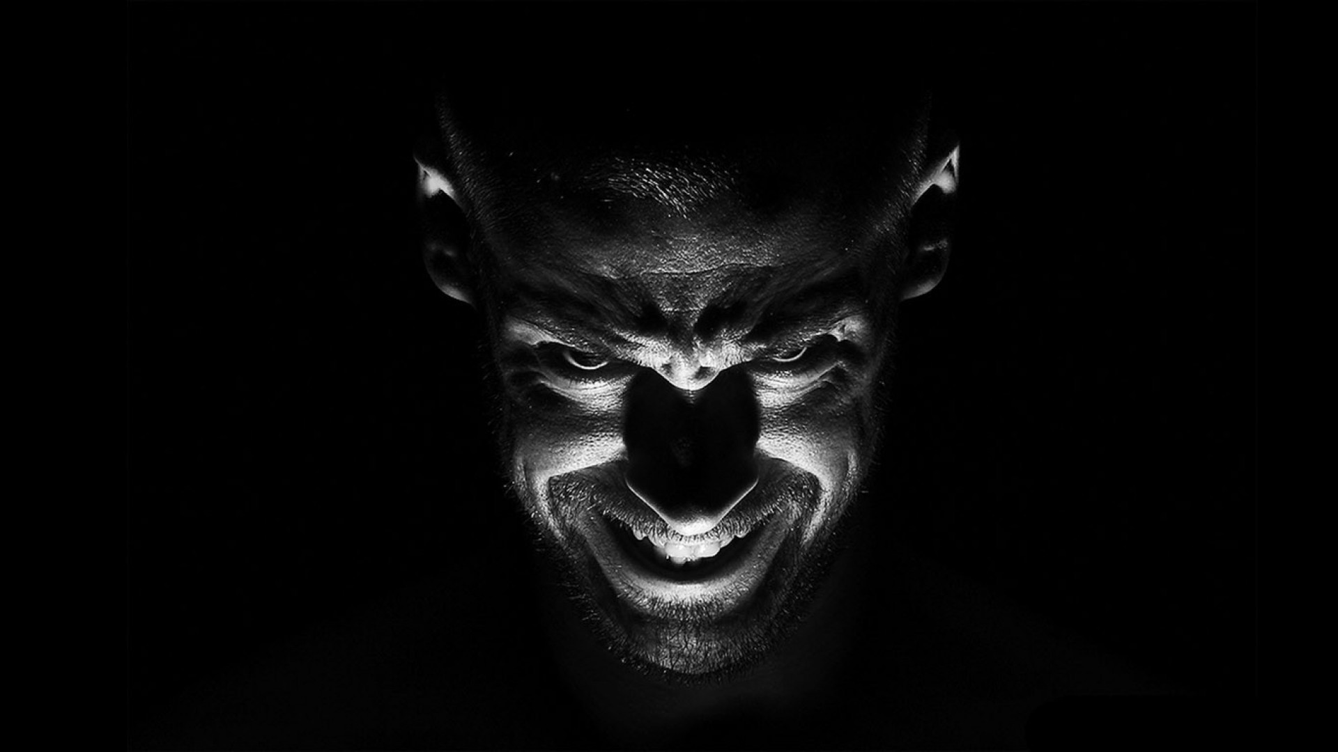 1920x1080 Black and White Demon Portrait – Photography Wallpapers on Inspirationde