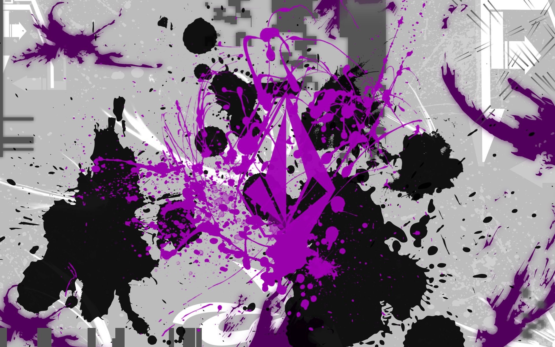 1920x1200 Volcom Black Purple Art Abstract HD Wallpaper Image For Your PC Desktop