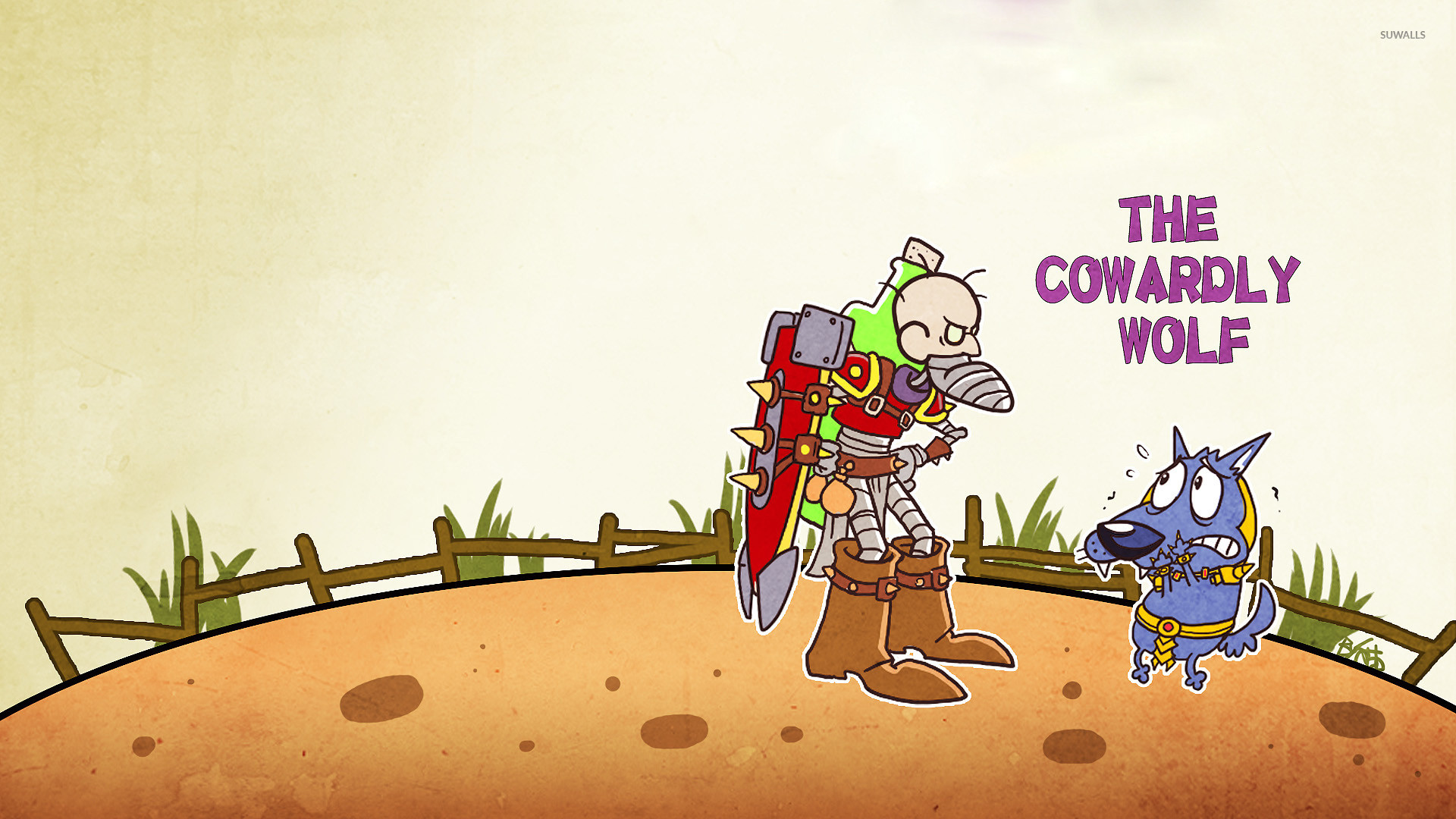 1920x1080 Courage and Eustace from Courage the Cowardly Wolf wallpaper