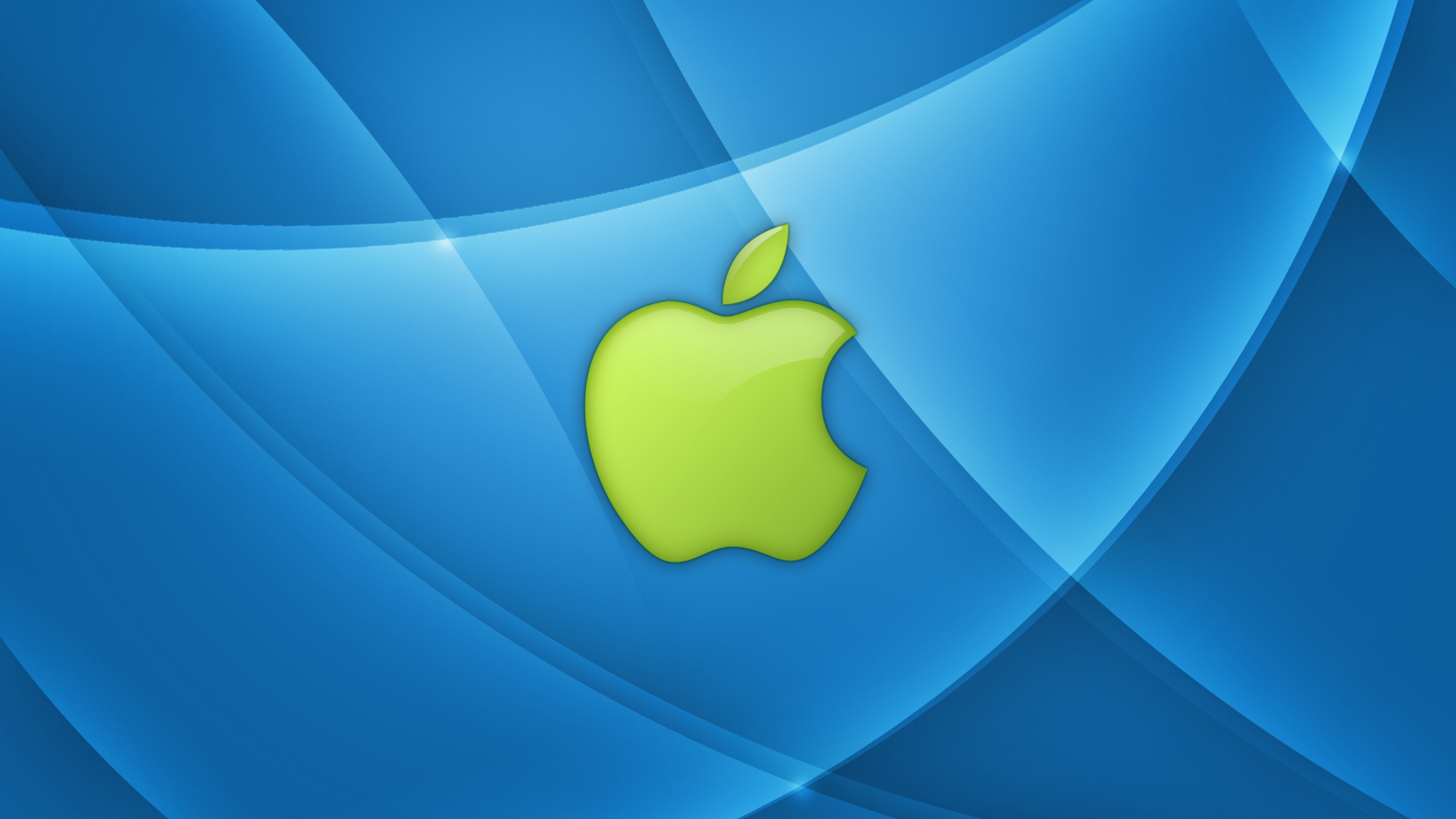 3840x2160  Wallpaper app store, apple, mac, blue, green, wave