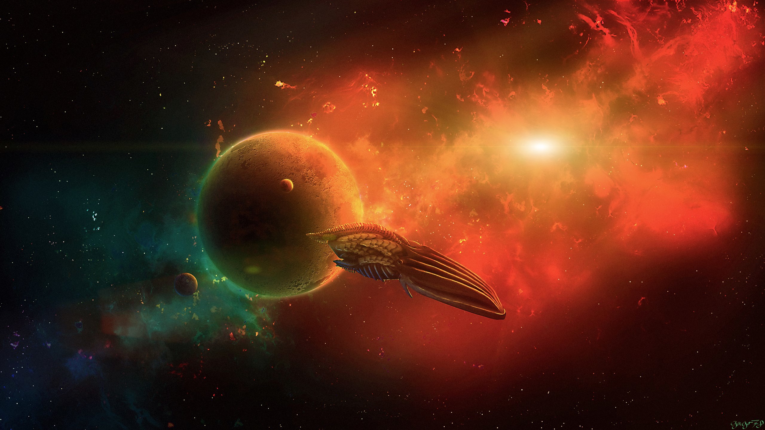 2560x1440 Maxwell Little - widescreen backgrounds spaceship - px